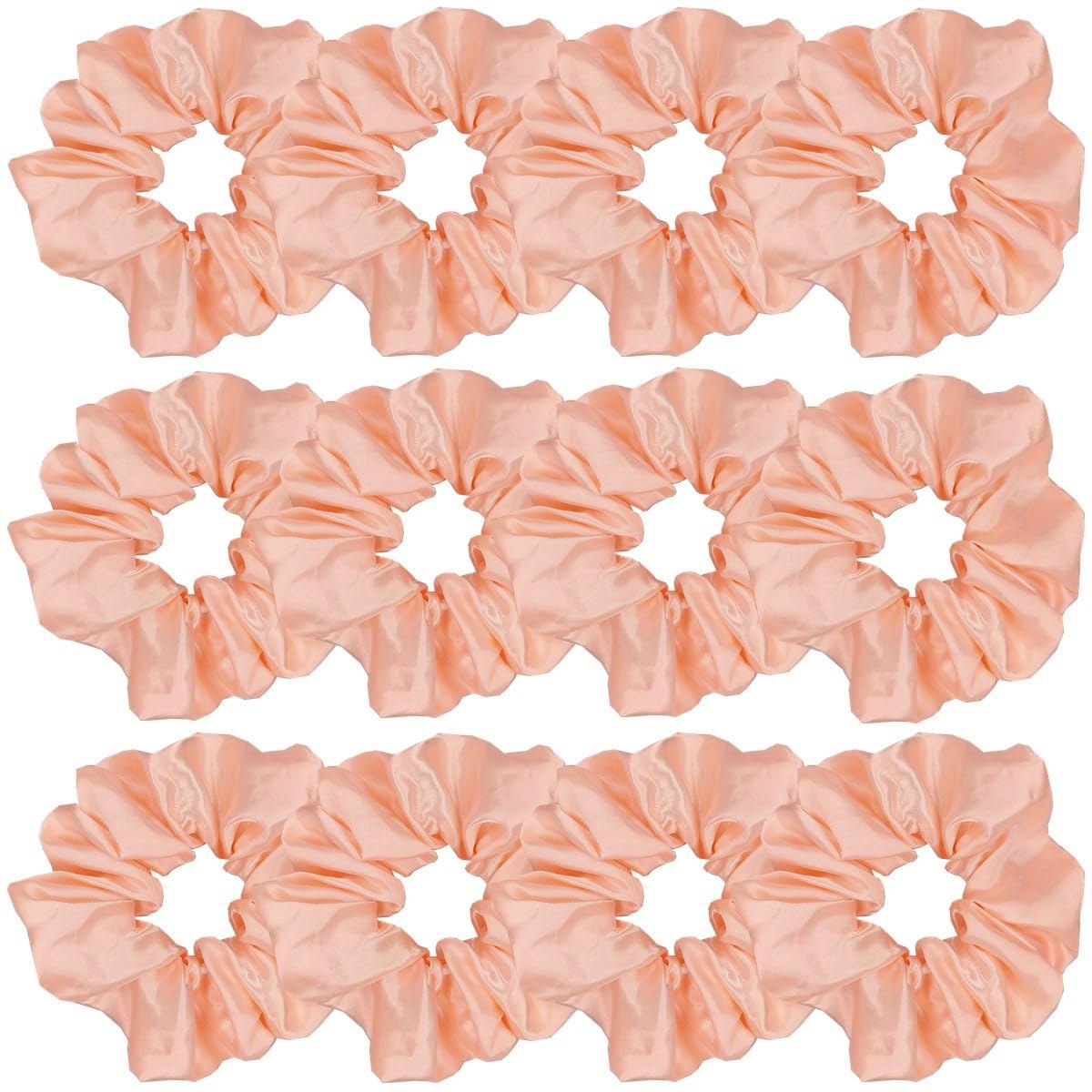 3 Pcs 100% Mulberry Silk Hair Scrunchies Smooth Ring Ties for Thick Hair Utukky 100% Pure Mulberry Silk Hair Scrunchies - Soft  main image 2