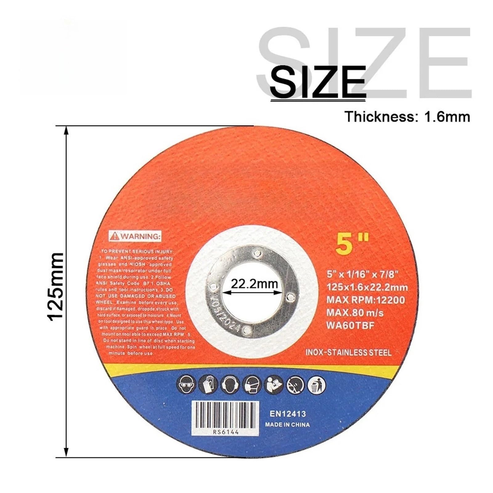 125mm Tarcze szlifierskie Metalowe tarcze tnące żywiczne Tarcze szlifierskie z listkami Tarcze szlifierskie kątowe do metalu 2-50 szt.(40pcs)