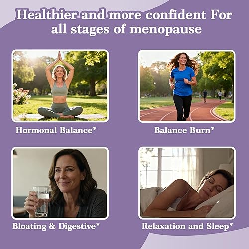 Miniatura 7 de Suplementos de menopausia para mujeres, gomitas probióticas 16 en 1, cohosh negro y ashwagandha para ayudar a aliviar los sofocos, sudores