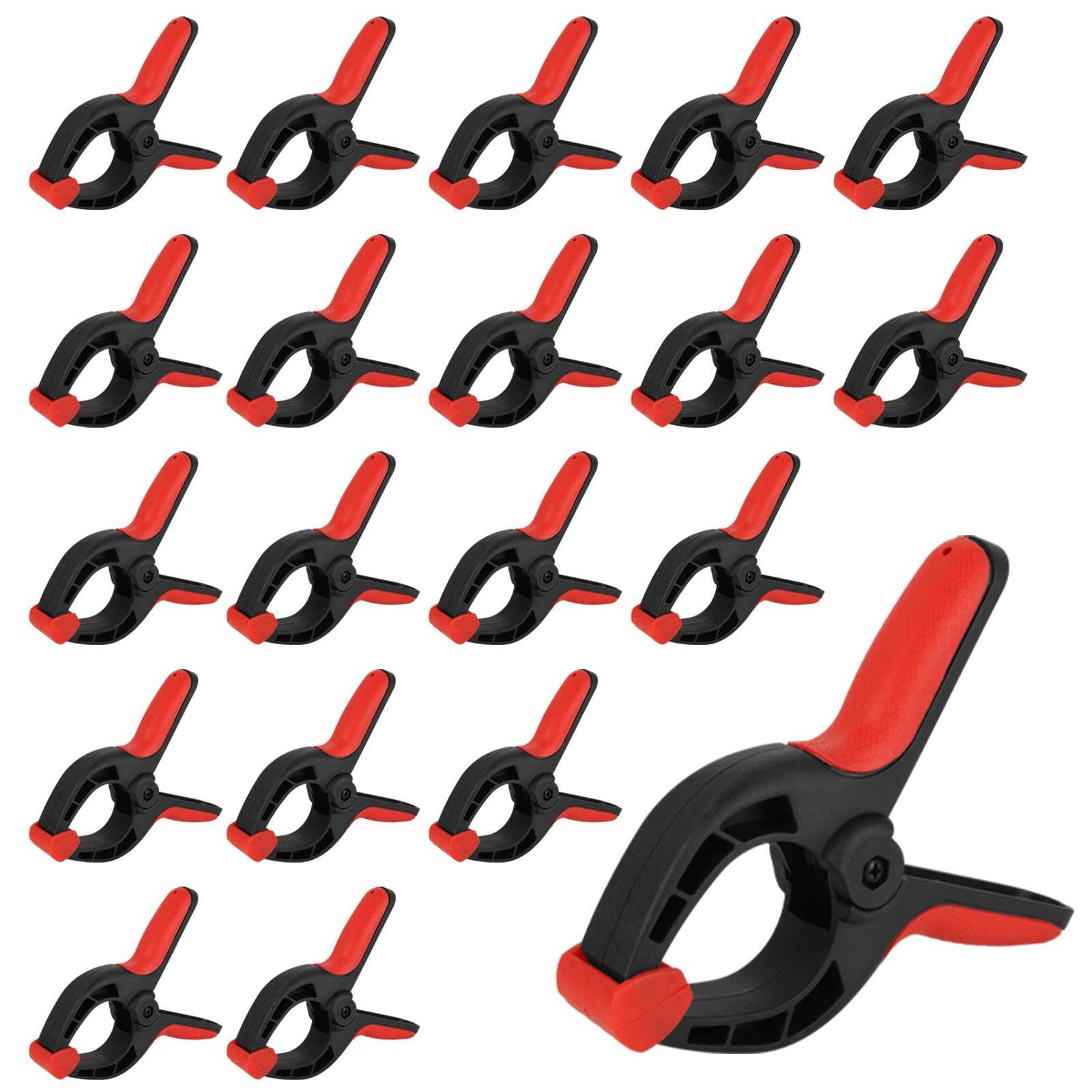 Federklemmen, robuster Kunststoff, 17,8 cm, große Befestigungsklammern zum Basteln, mit 9,4 cm Backenöffnung für Heimwerker, Kleben, Klemmen und Sichern, 16 Stück
