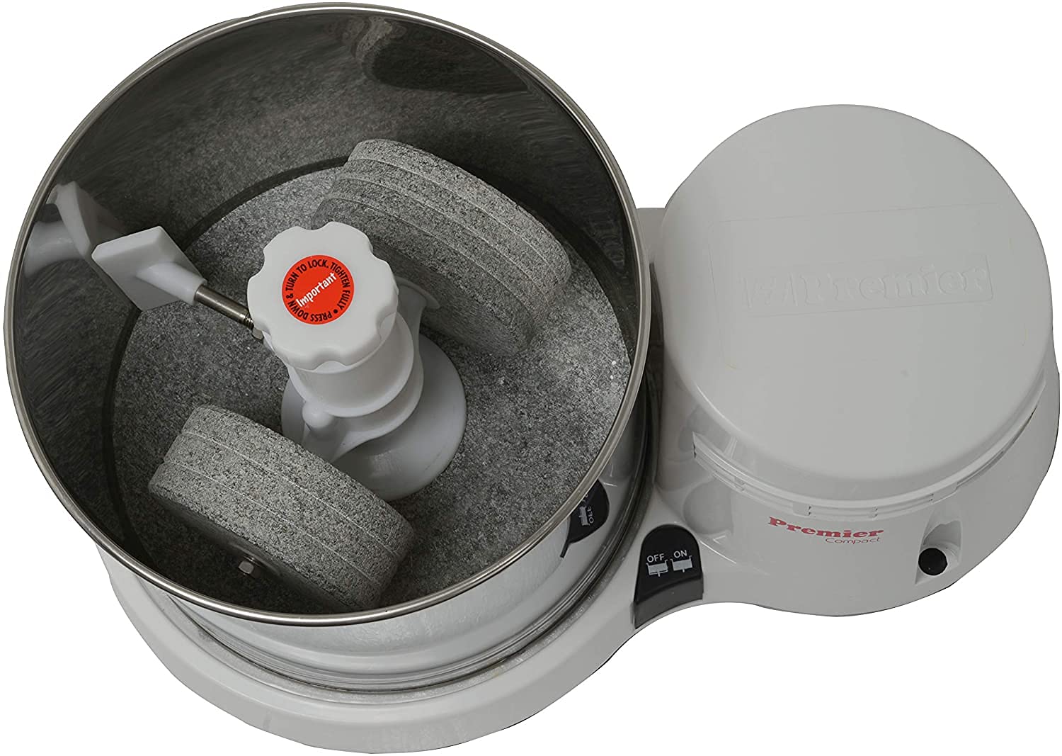 Premier PG-501 - Smerigliatrice compatta per piano da tavolo, 2 litri, colore: Bianco
