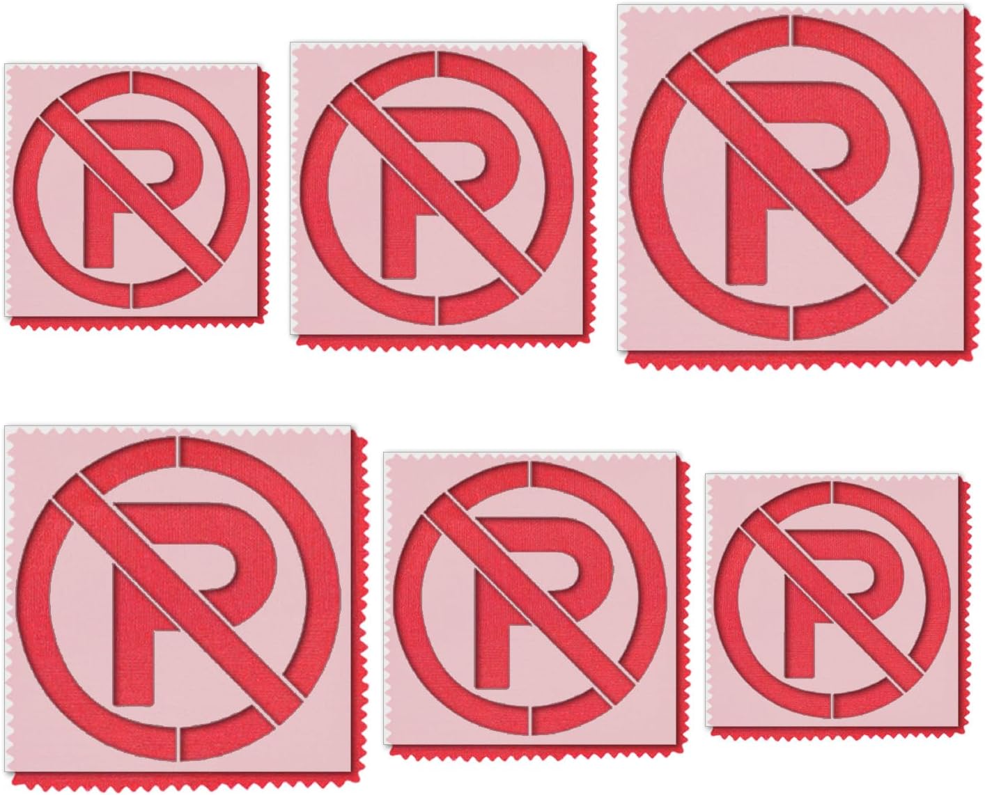 Stencil Stop No Parking Symbol Stencil - Reusable for DIY Projects, Painting, Drawing, Crafts - 14 Mil Mylar Plastic (24 x 24 inches)