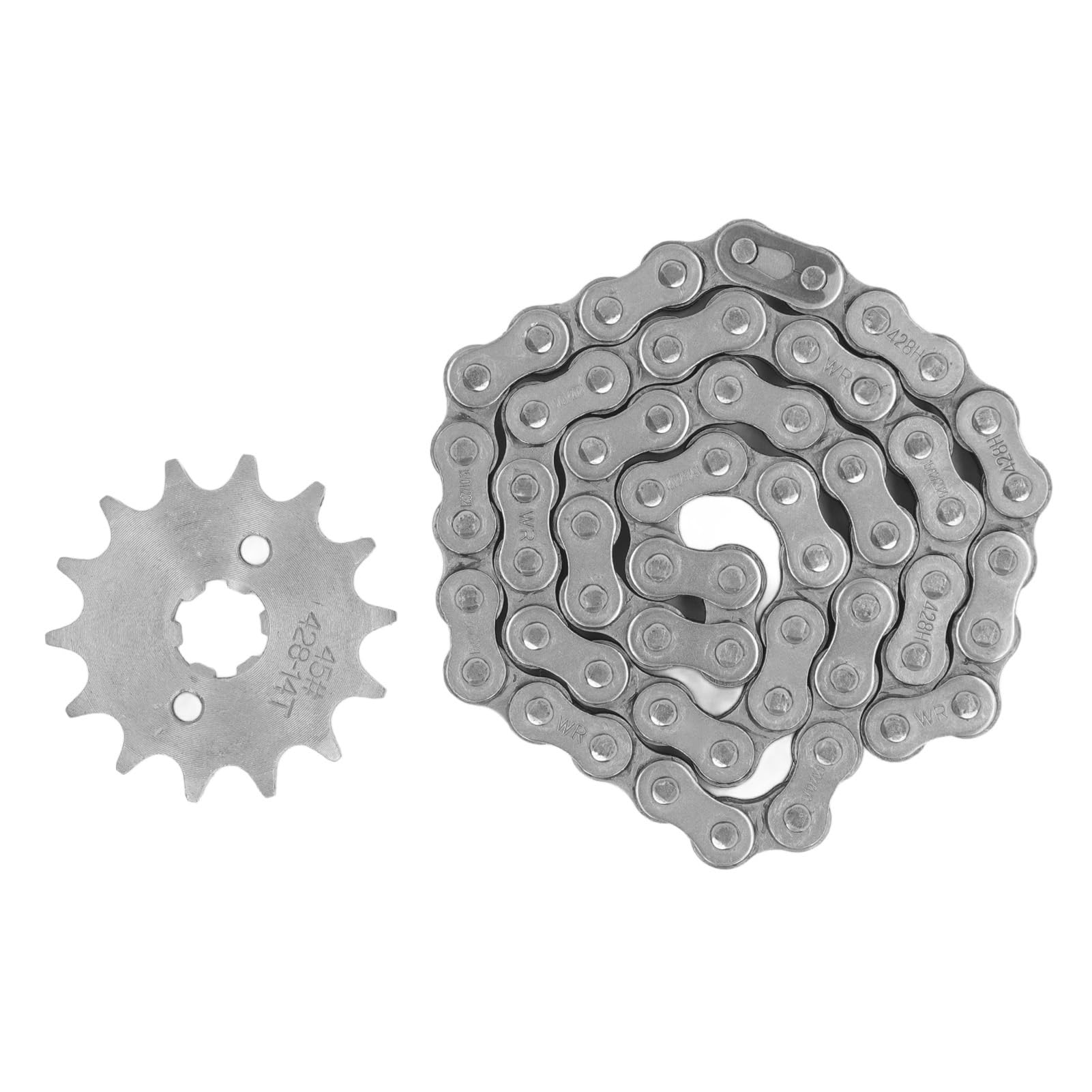 Jeu de pignons de chaîne 428, pignon Avant Durable en Acier 14T pour vélos, Scooters, Motos, améliorant Les Performances