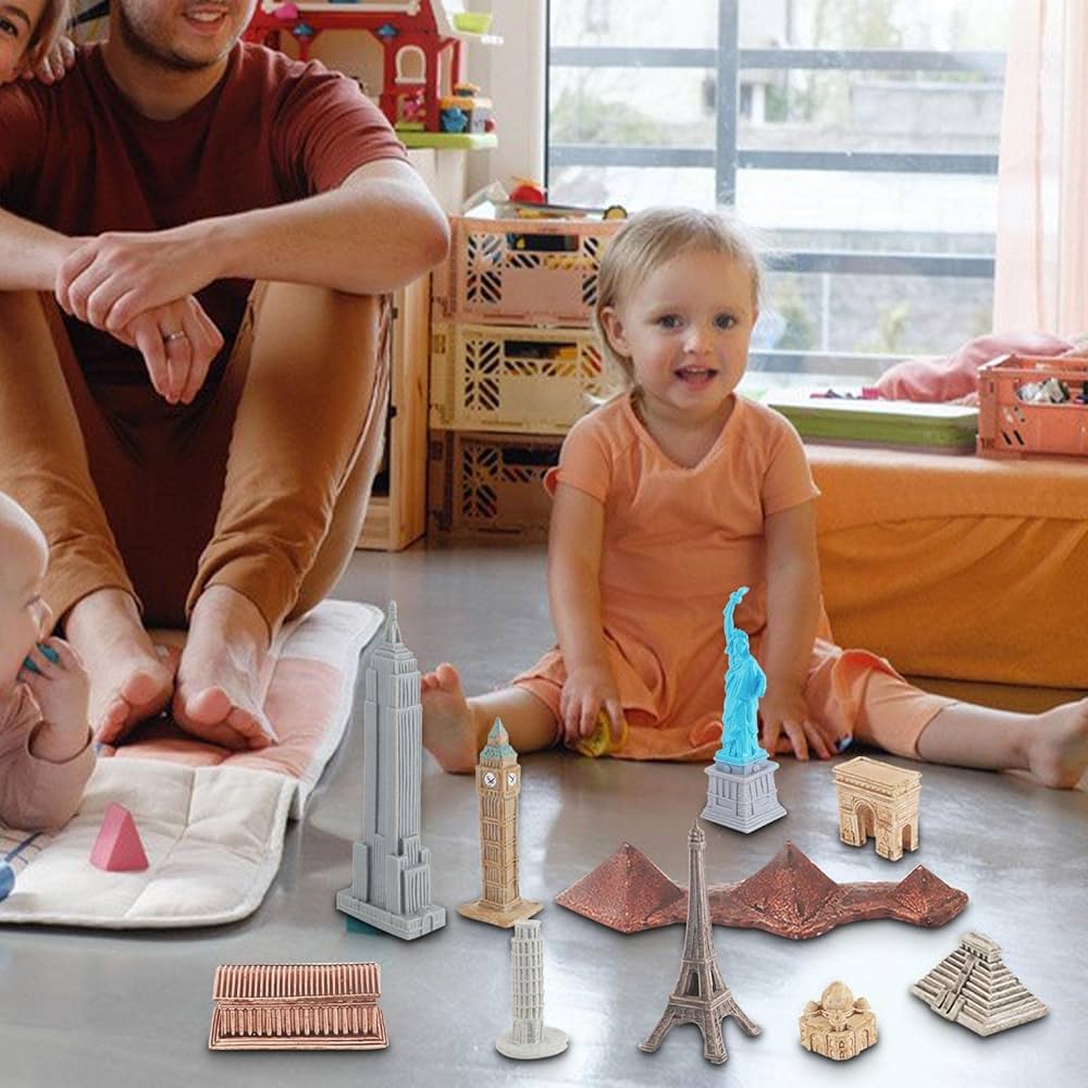 Amazon.co.jp: 世界的に有名な建物の建築像,10個の世界的に有名な建築