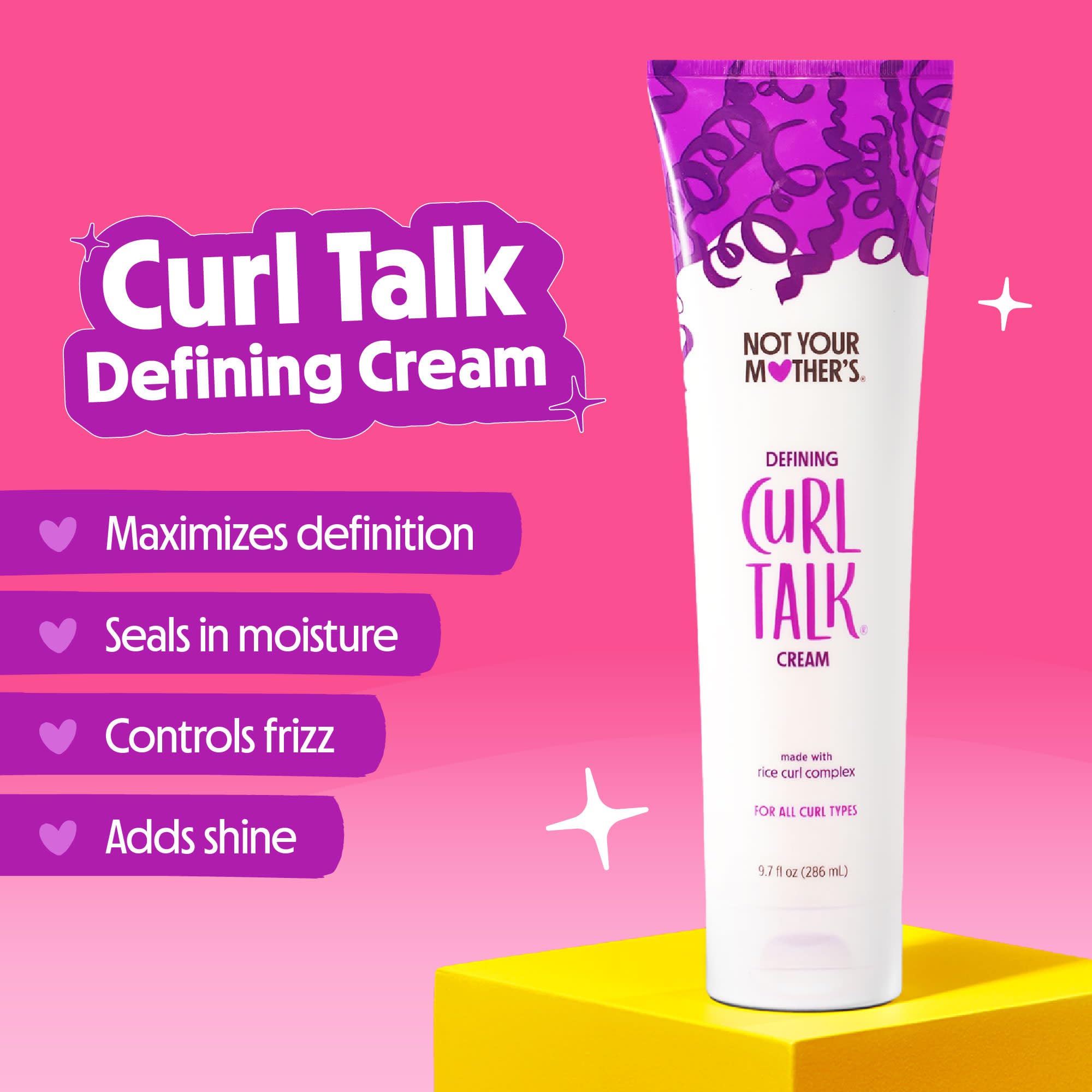 Not Your Mother's Curl Talk Defining Curl Cream, Gel und Mousse zum Stylen von Frizz Control (3 Stück) - 240 g Creme, 180 g weiße Mousse