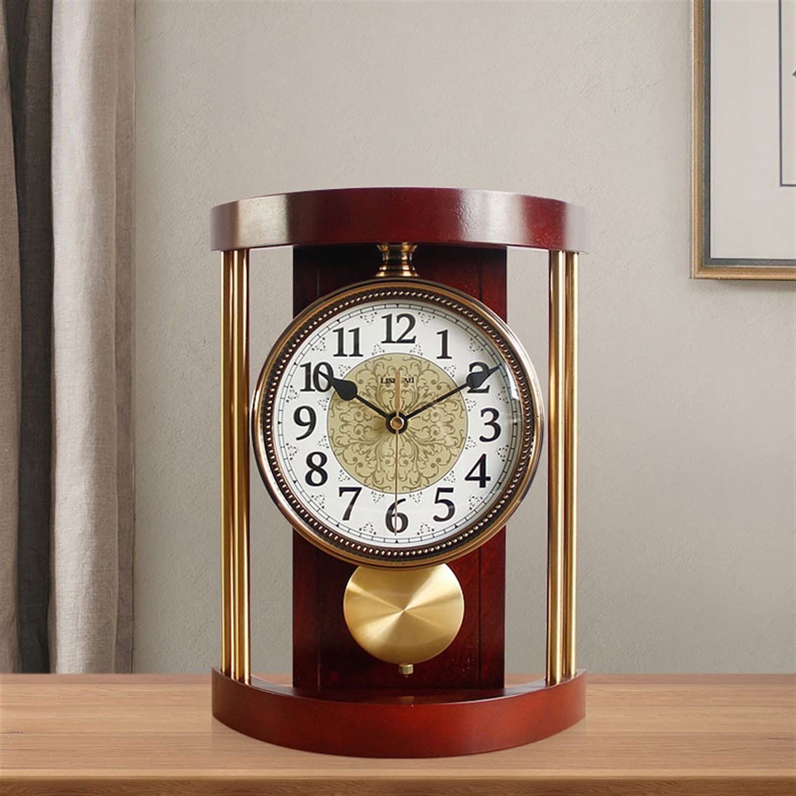Décorative Horloge de Bureau Classique silencieuse décoration de Bureau rétro Horloge Salon Porche décoration de Bureau pour Bureau Chambre Table