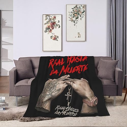 Miniatura 2 de Anuel Rapper Aa Singer - Manta de franela suave hasta la muerte para sala de estar, aire acondicionado para cuatro estaciones, 40 x 30 pulgadas