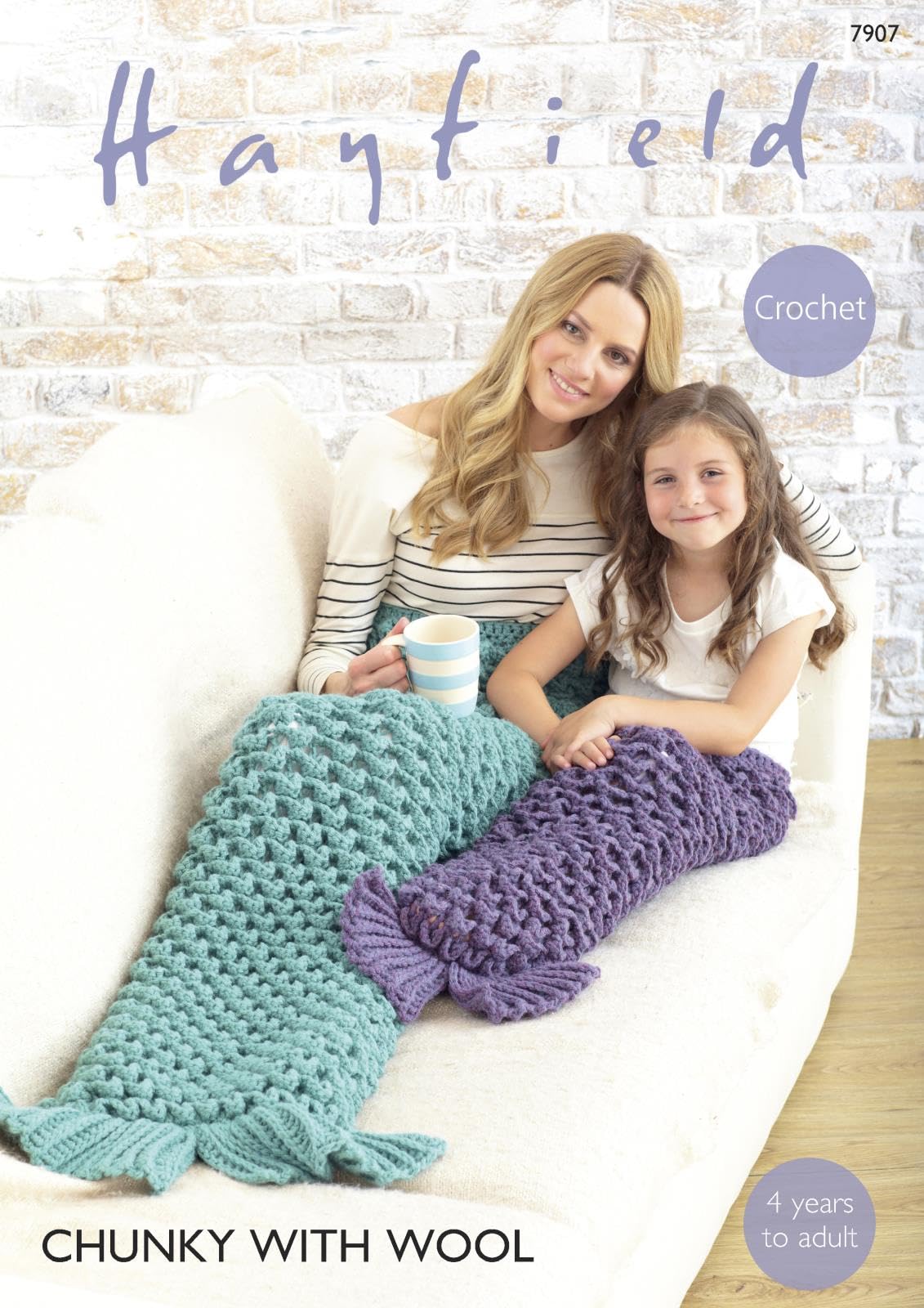 Sirdar Women's 7907 Crochet Pattern Mermaid Tails In Hayfield Chunky With Wool