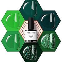 Vista 9 de Modelones - Esmalte de gel rojo, colores clásicos populares, semipermanente, con purpurina. Set de manicura para usar en casa y en el centro