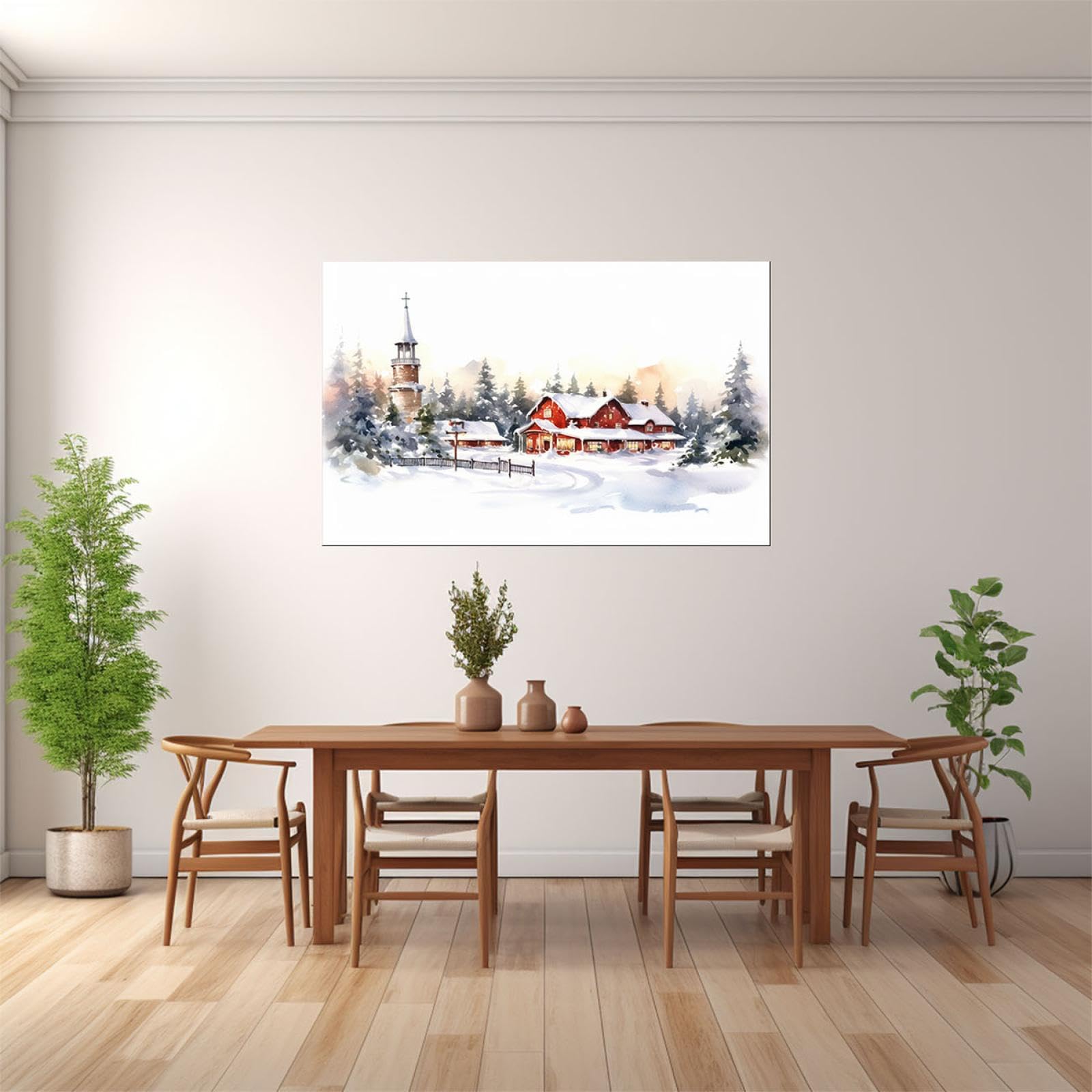クリスマス風 夜景アート 絵画 インテリア キャンバス 北欧風 【公式通販】