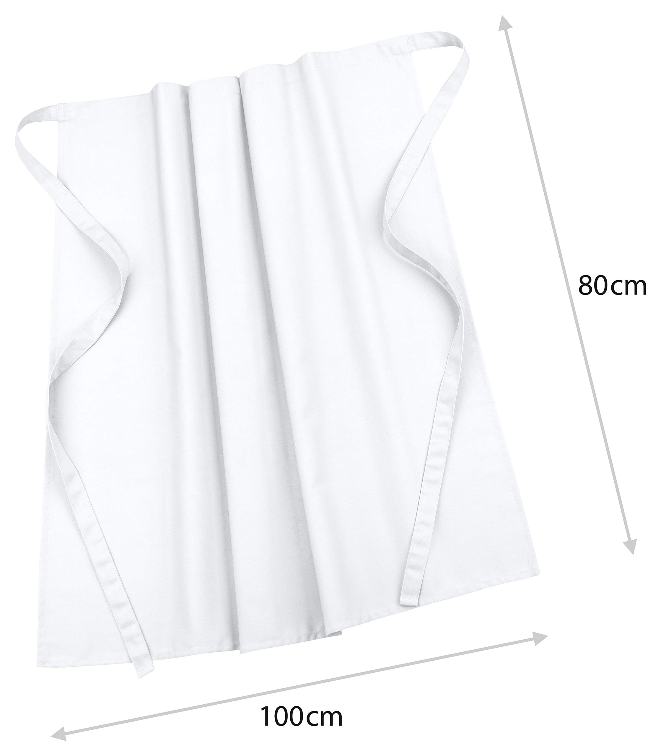 DESERMO Delantal ligero de 80 cm x 100 cm (largo x ancho), excelente delantal de cintura para hombre y mujer | mezcla de alta calidad de algodón y poliéster | Peso: 190 g/m²