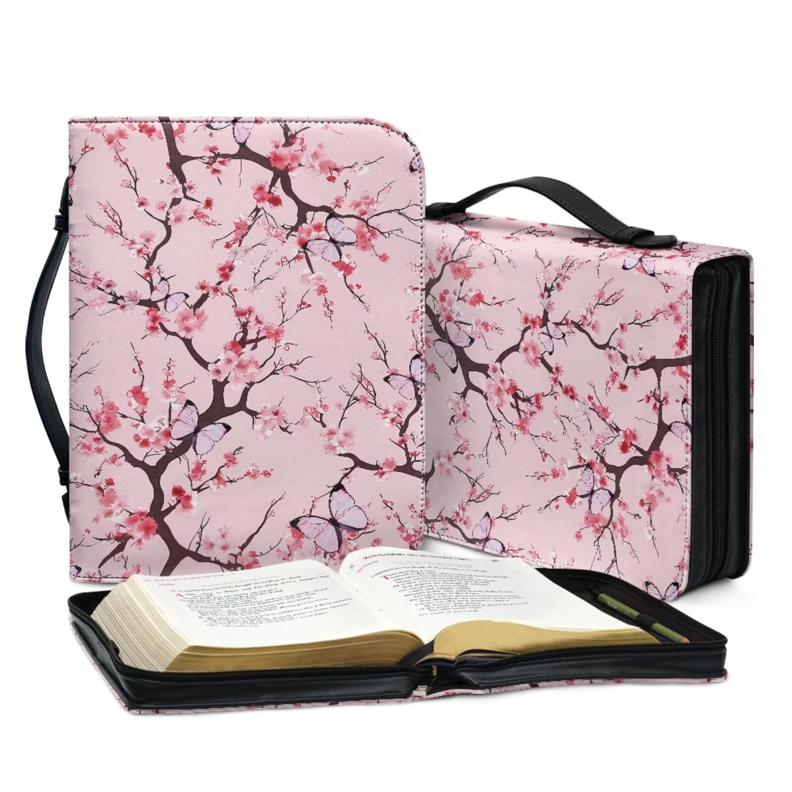 Couverture Bible Avec Poignée 26x18 Cm - Sac Transport Oxford Imprimé Pour Femme