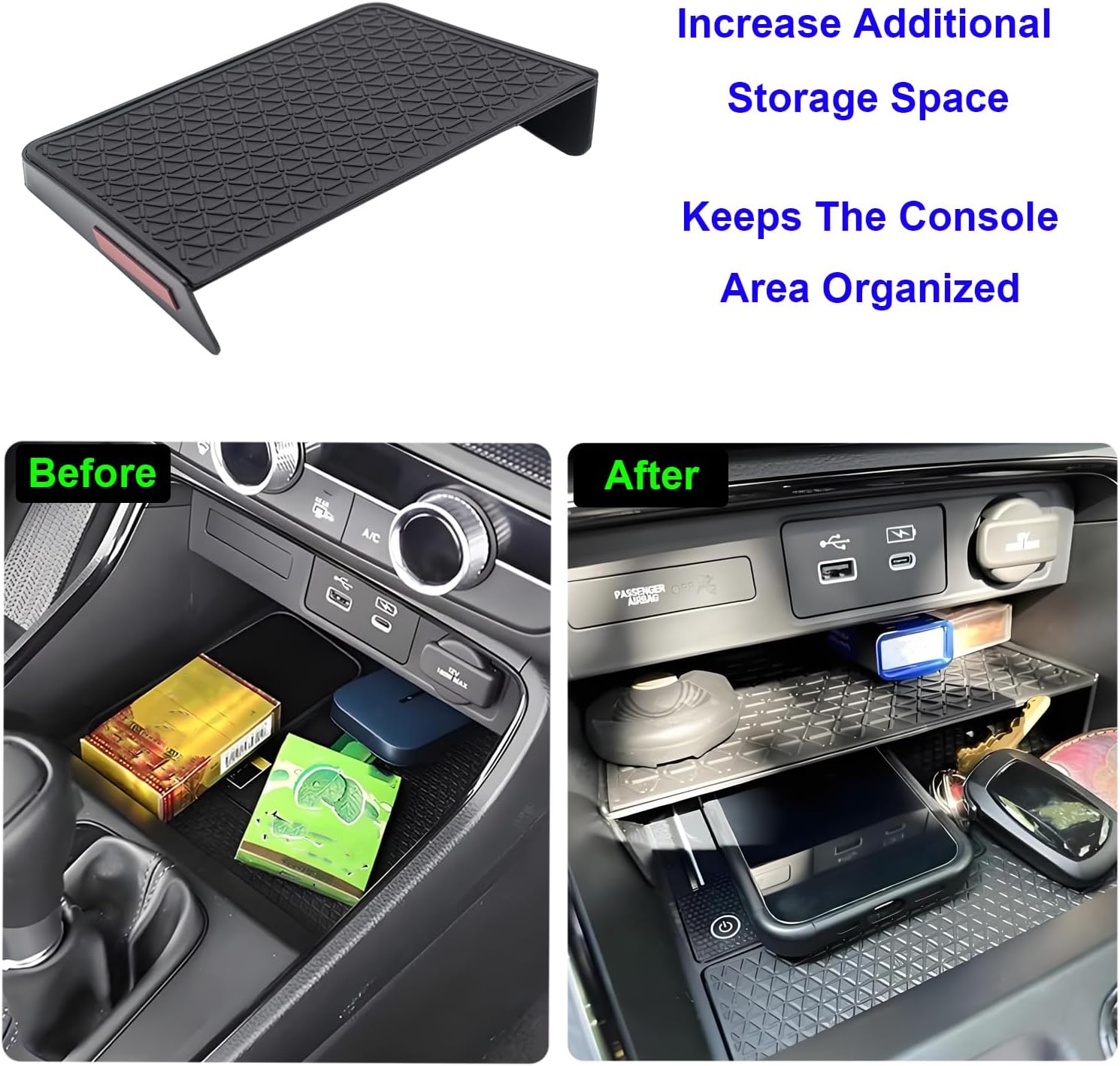 Cup Holder Insert Center Console Organizer Tray 4PCS Fit for Honda CRV Accessories 2025 2024 2023 CR-V LX, EX, EX-L, Sport, Sport-L Hybrid, Sport Touring Hybrid Interior Accessories