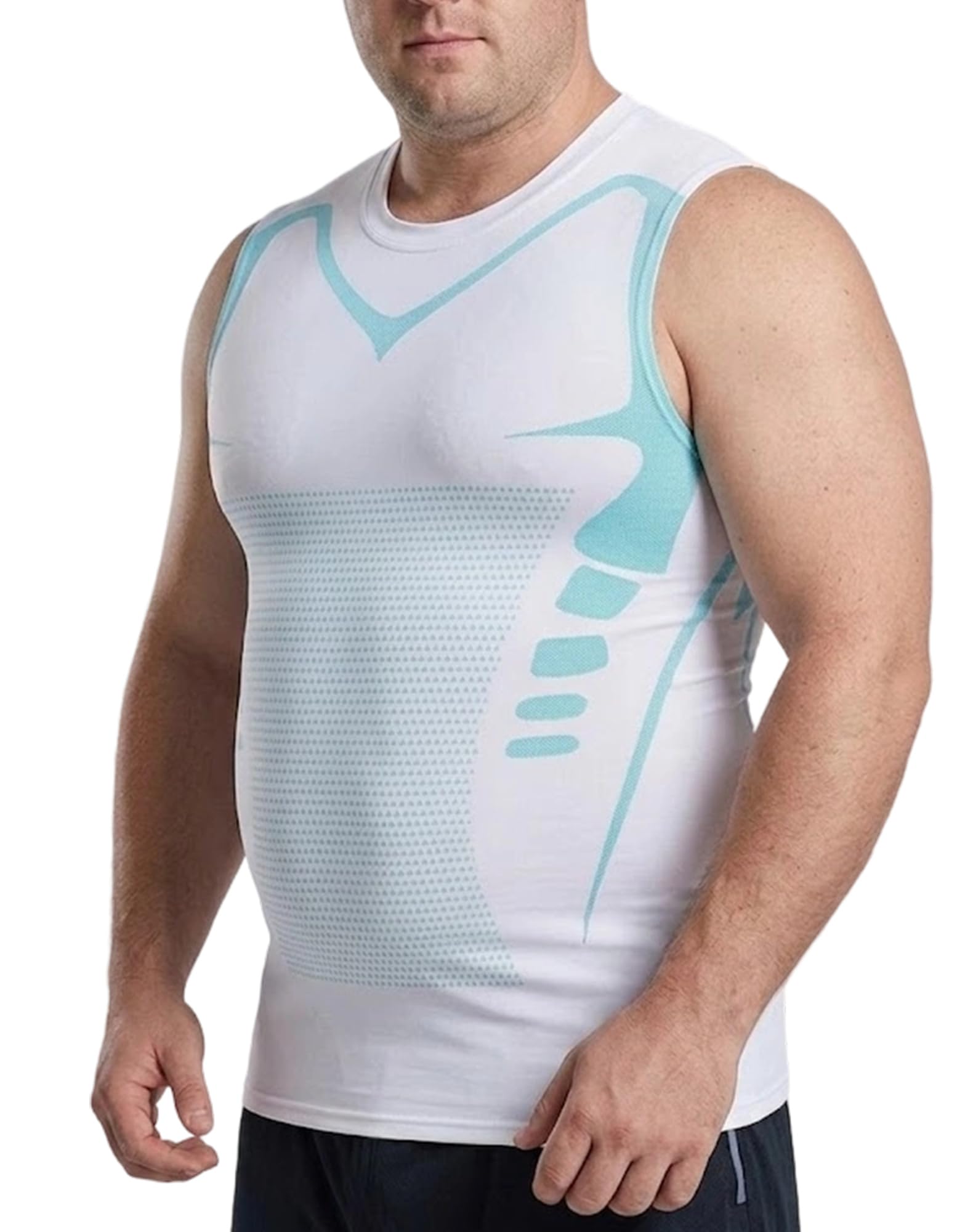 North Alpine Compression Shirt - Men NorthPower lonic Compression Vest for Posture Support and Chest Slimming — view 9