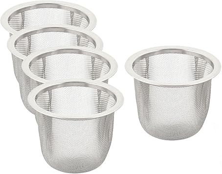 uxcell Stainless Steel Round Mesh Reusable Tea Leaf Spice Teapot Filter Strainer