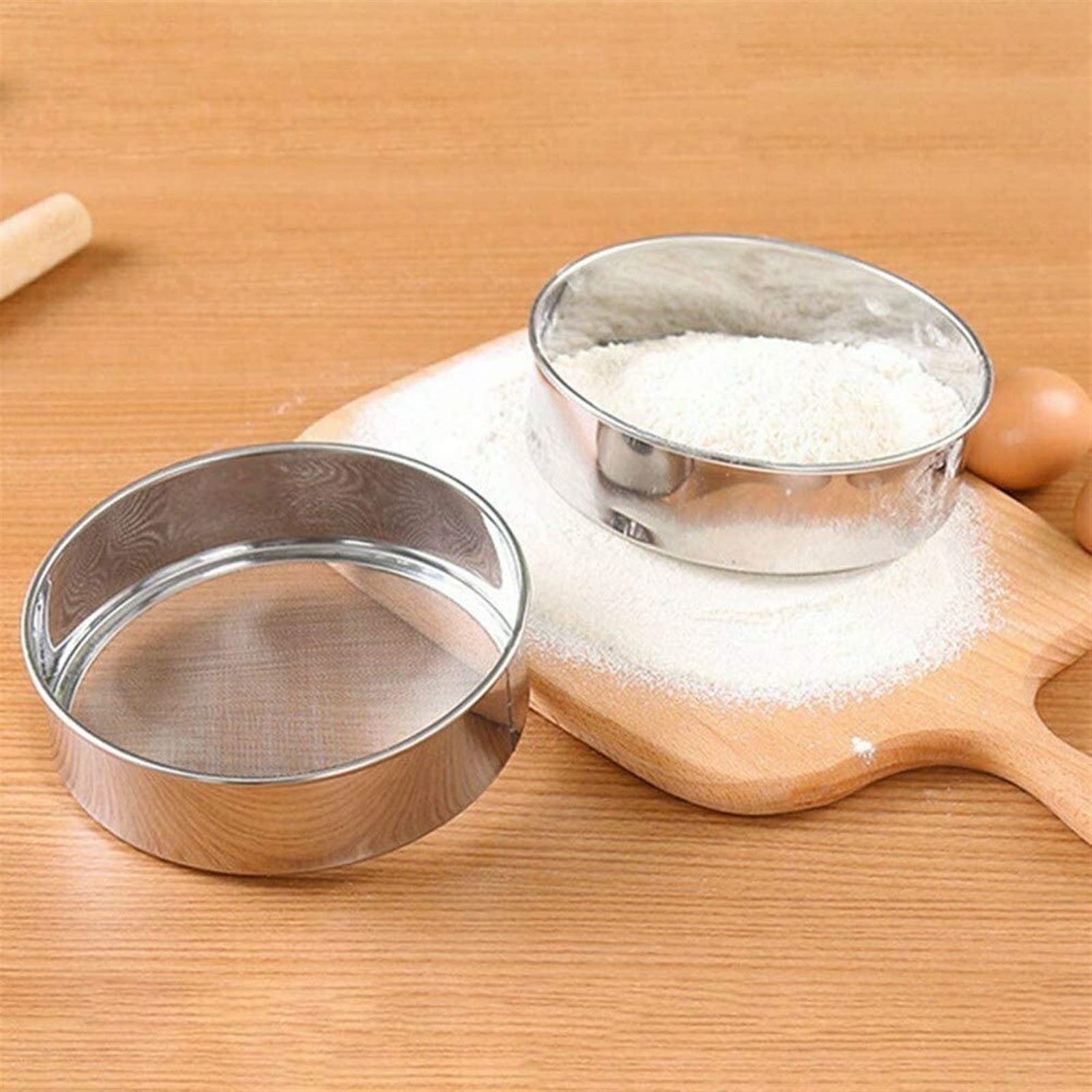 Tamiz， Tamiz de harina redondo acero inoxidable 304 4-300 m, filtro for alimentos cocina(28 Mesh 0.65mm,10cm Diameter)