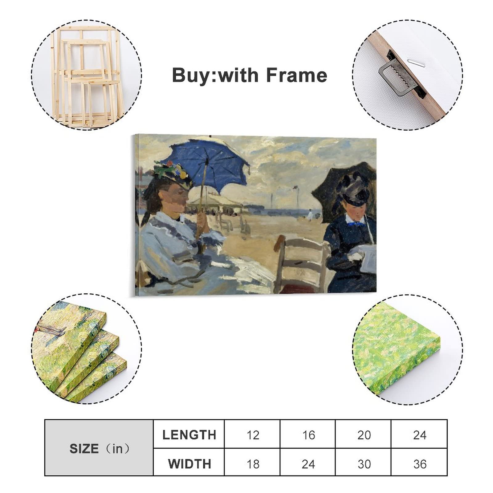 Amazon.co.jp: (トルーヴィルの海岸) Claude Monet クロード・モネ