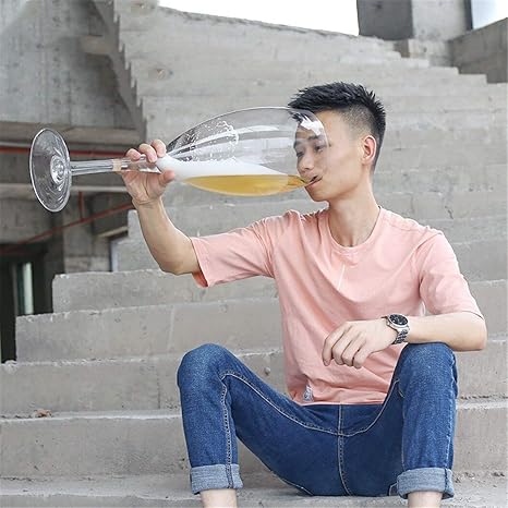 Amazon ワイングラス 超ビッグ パーティ お祝い ビール ワイン パーティーグッズ 楽しい 結婚式 カフェ パブ お酒 ドリンク 花器 金魚鉢 パフェ 50cm ワイングラス オンライン通販