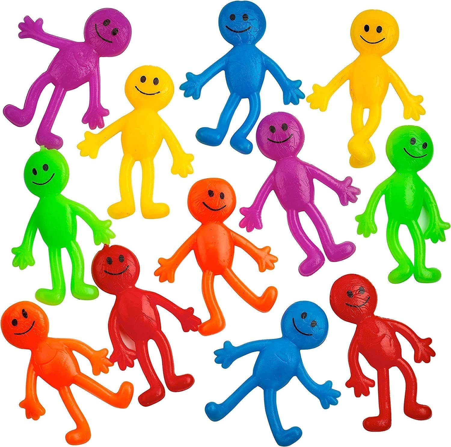 70 Pack Sticky Stretchy Bendable Man For Kids Class Exchange Gift Stretchy Treasure Box Toy Classroom Prize Student Toys Party Favor Birthday Gifts Supplies Goodie Bag Stuffer Boy Girl