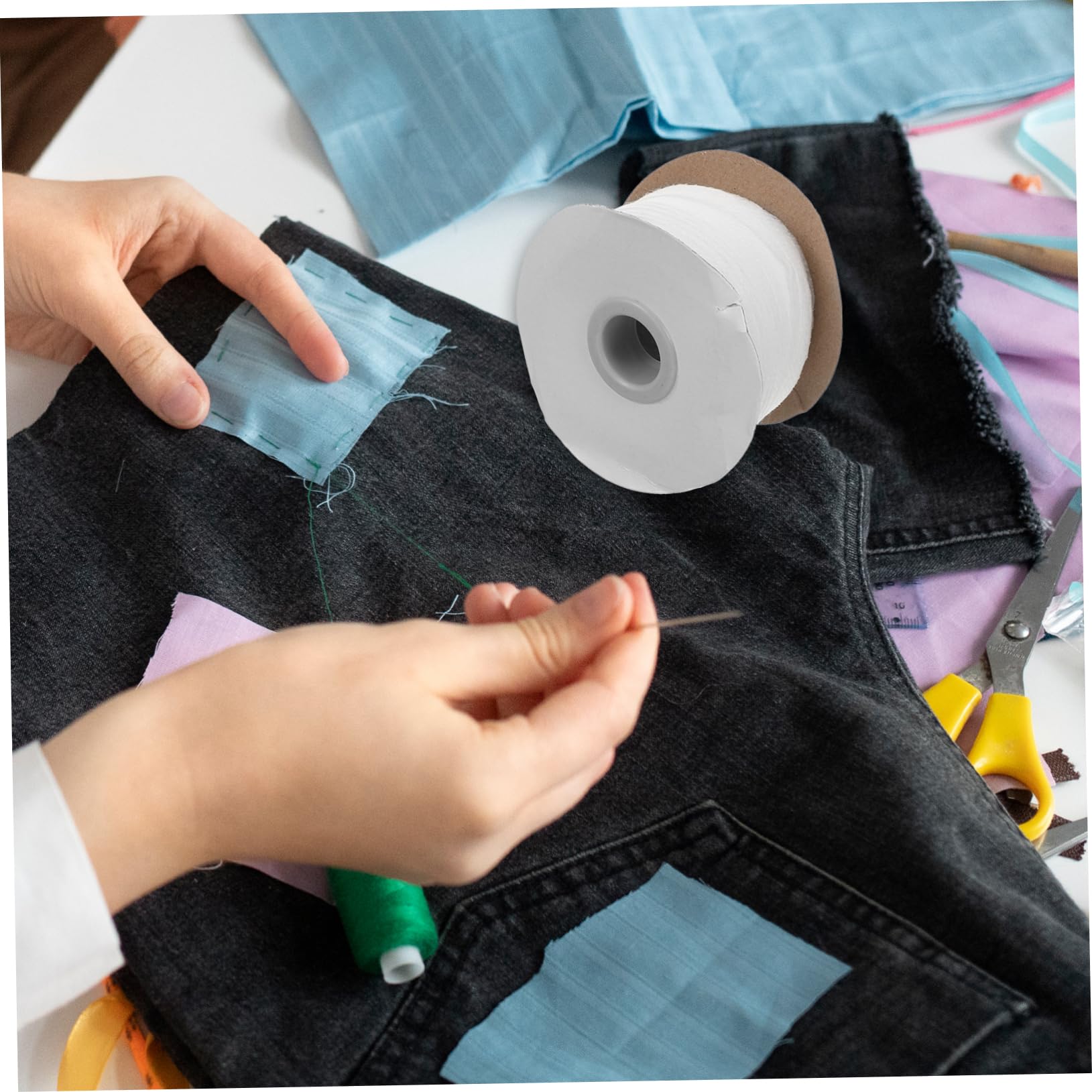 4rouleaux Bande Thermocollante Tissu Non-tissé Fabrication Facile De Doublures Pour Couture Idéale Pour Ourlets Et Réparations Vêtements Utilisation Simple Repasser