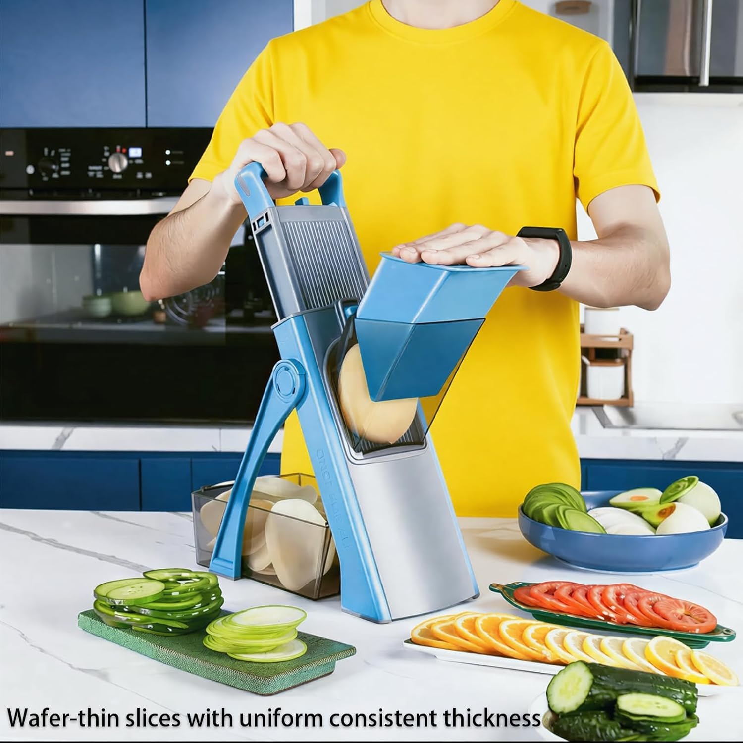Gemüsehobel Gemüsehobel, multifunktionaler Zerkleinerer für Salat, Zwiebel, Kartoffel, Kohl, manueller Gemüsewürfel & Schäler für das Kochen zu Hause