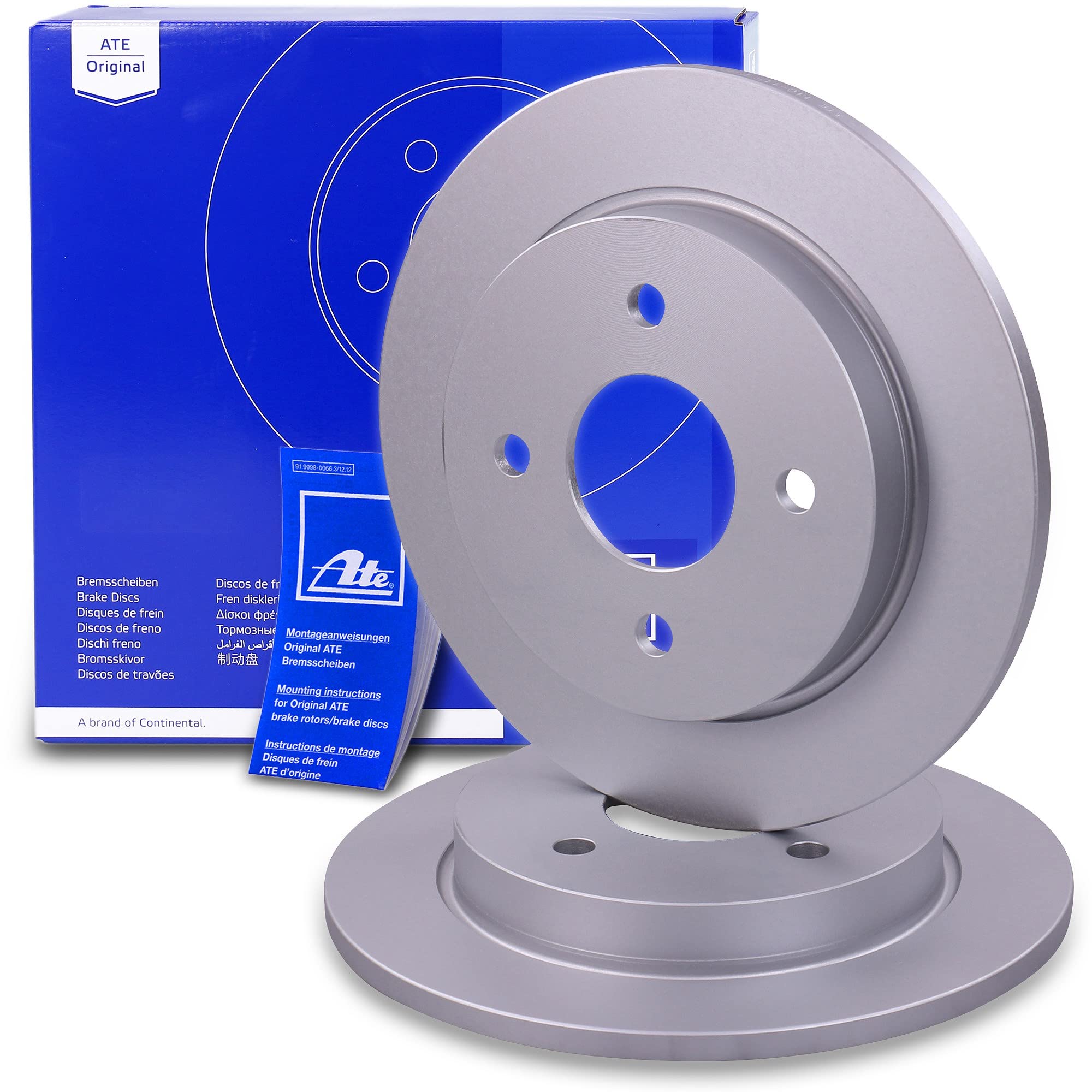 ATE Set di freni incl. dischi freno anteriori ¯ 258 mm + posteriori ¯ 253 mm e pastiglie freno anteriori + posteriori Compatibile con FORD FOCUS Mk1