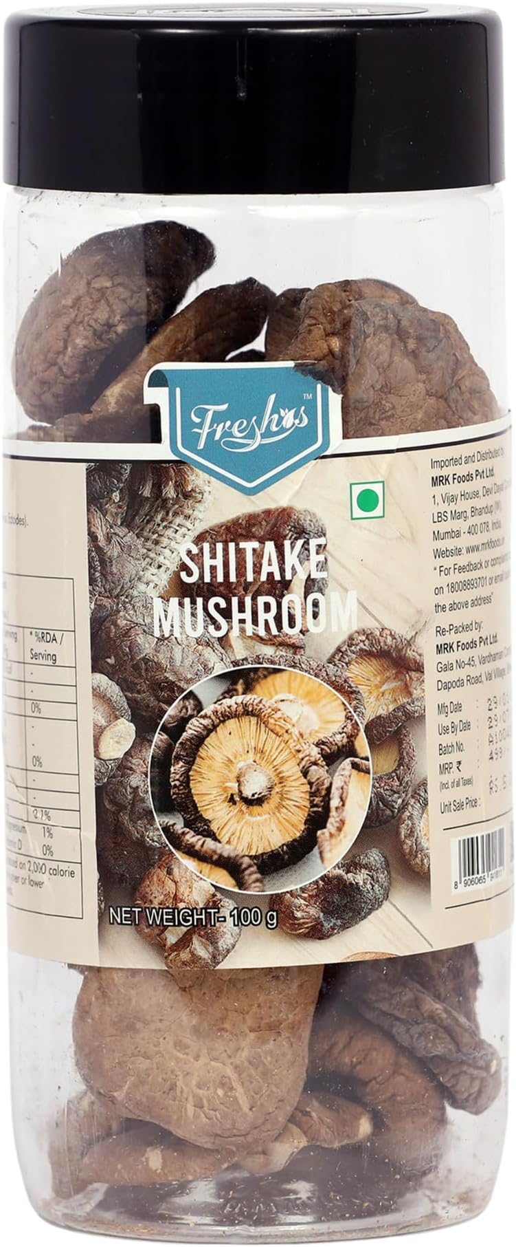 Freshos Shiitake Mushroom, 100 gms Imported