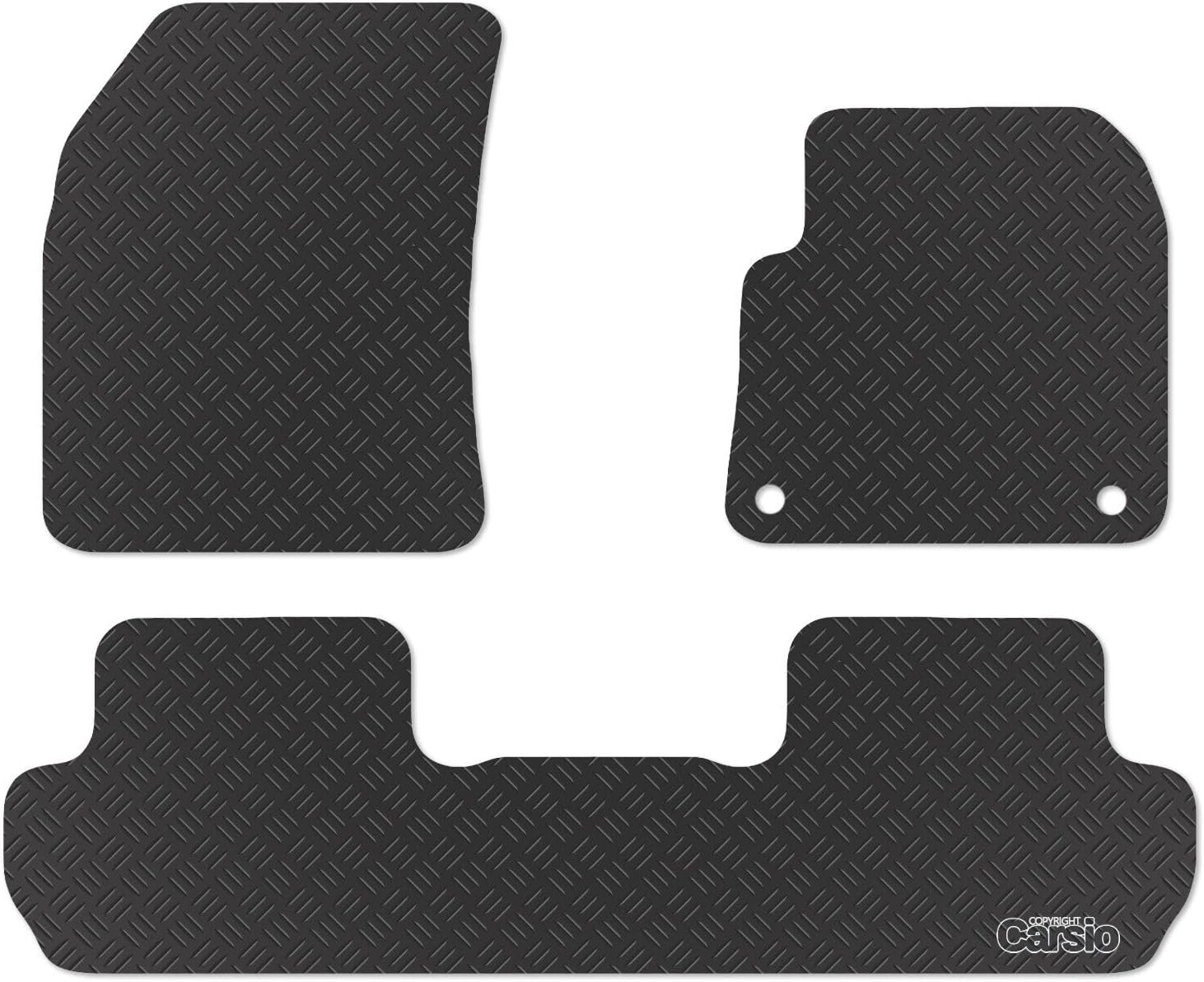 Carsio Tailored Rubber Car Floor Mats For Peugeot 3008 20172021 3 Pc