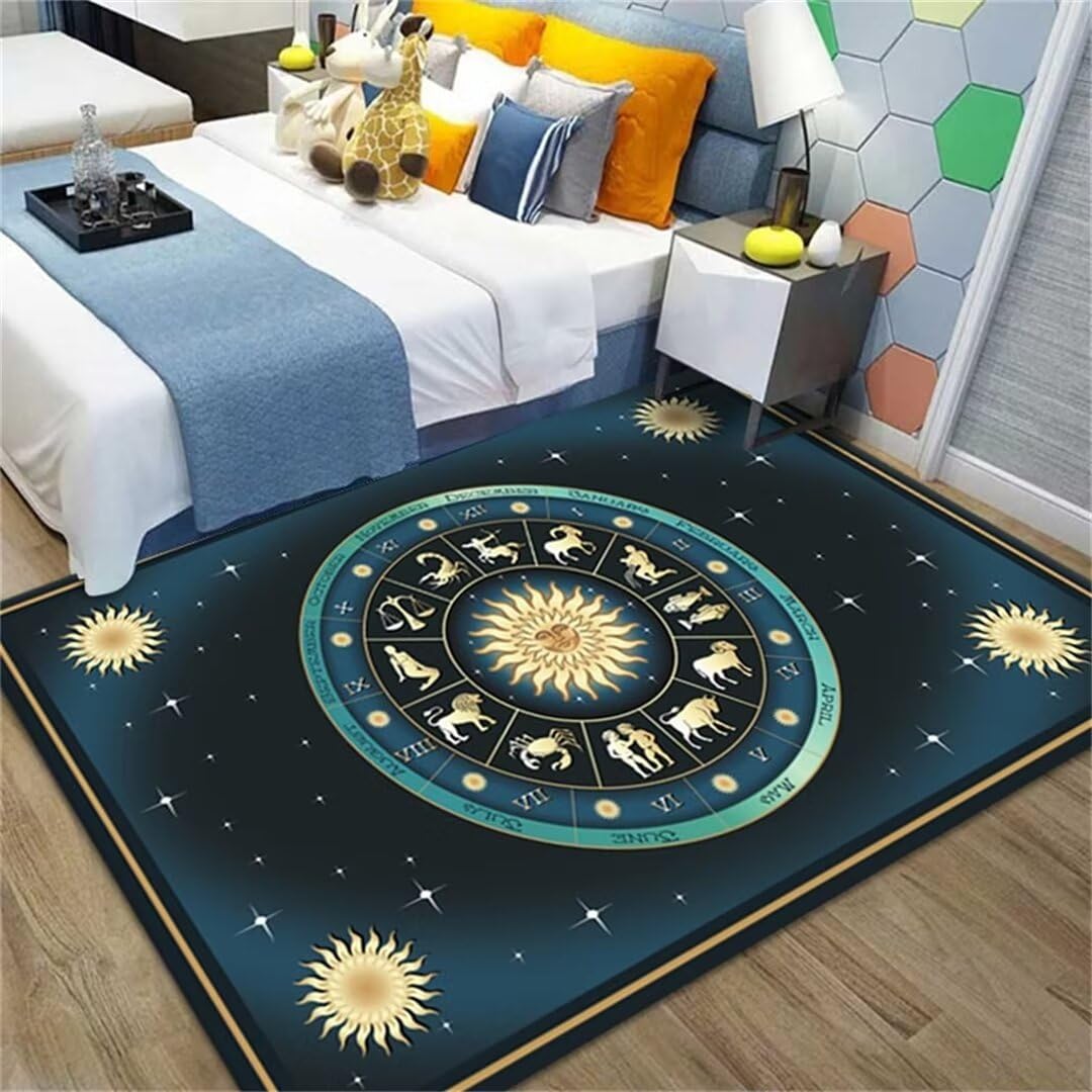 Moquette couloir et tapis chambre d'enfant doux bleu 200x300cm