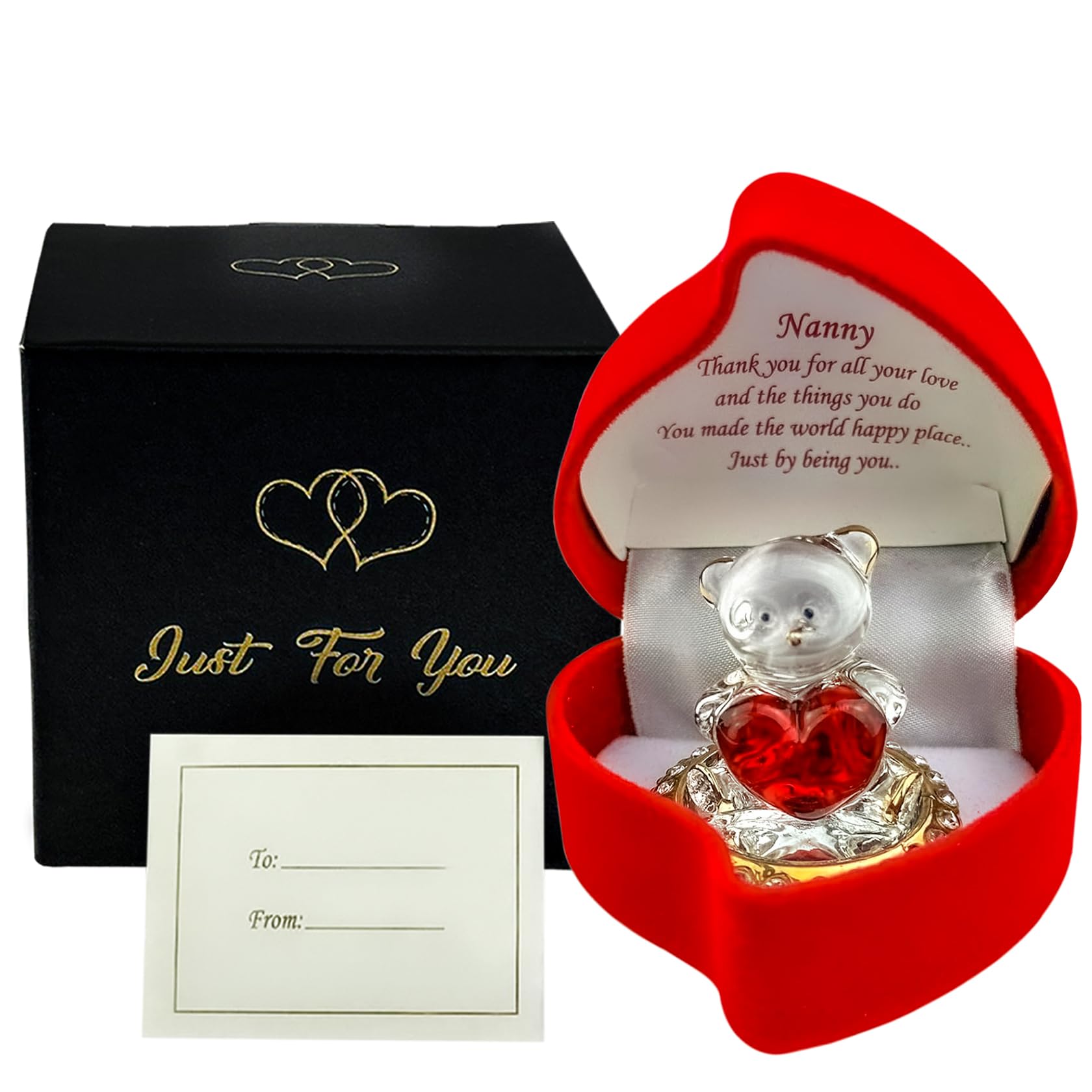 Suprano Red Heart Gifts for Mother Day Valentine'Day Christmas Anniversary Birthday Xmas Teddy Bear Present (Nanny Gift)