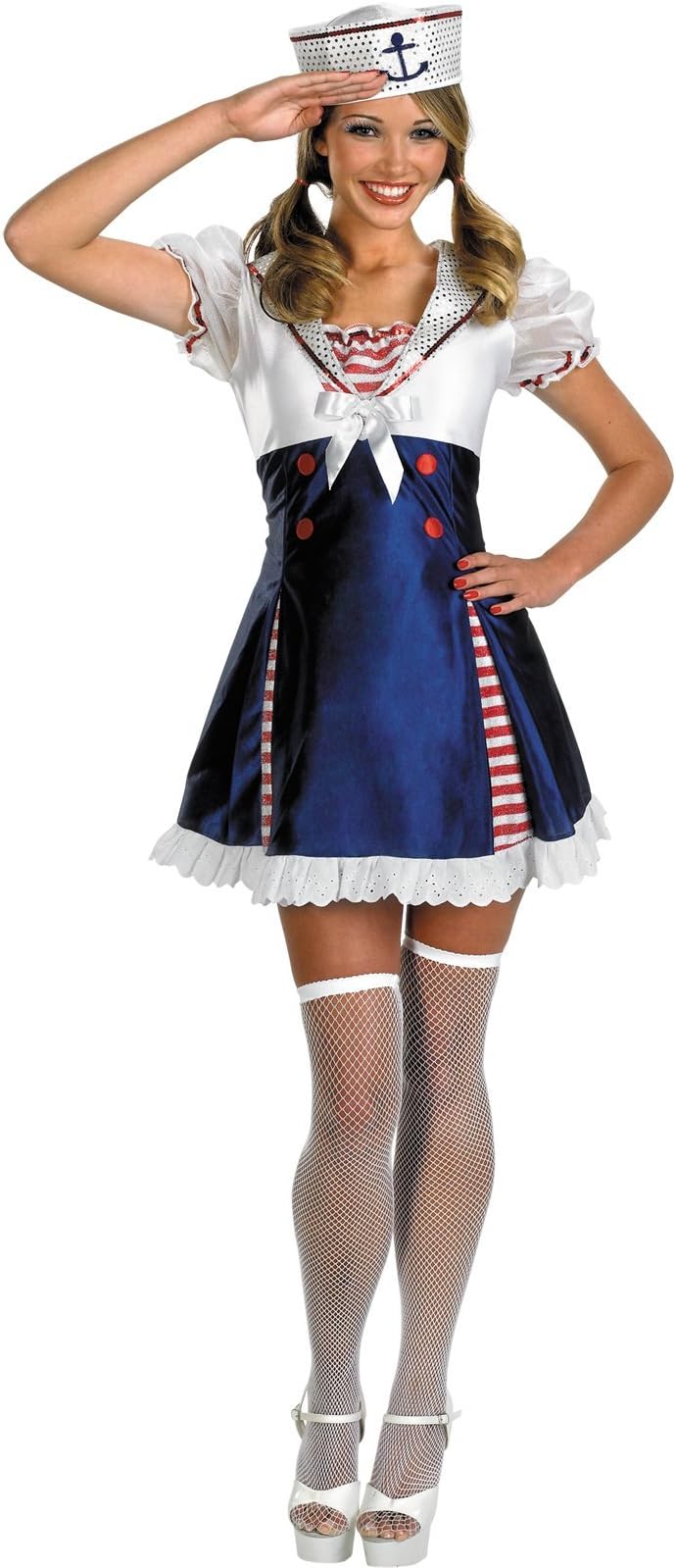 Disguise Costumes Unisex - Adult Ahoy Matey, Red/White/Blue, Large (12-14)