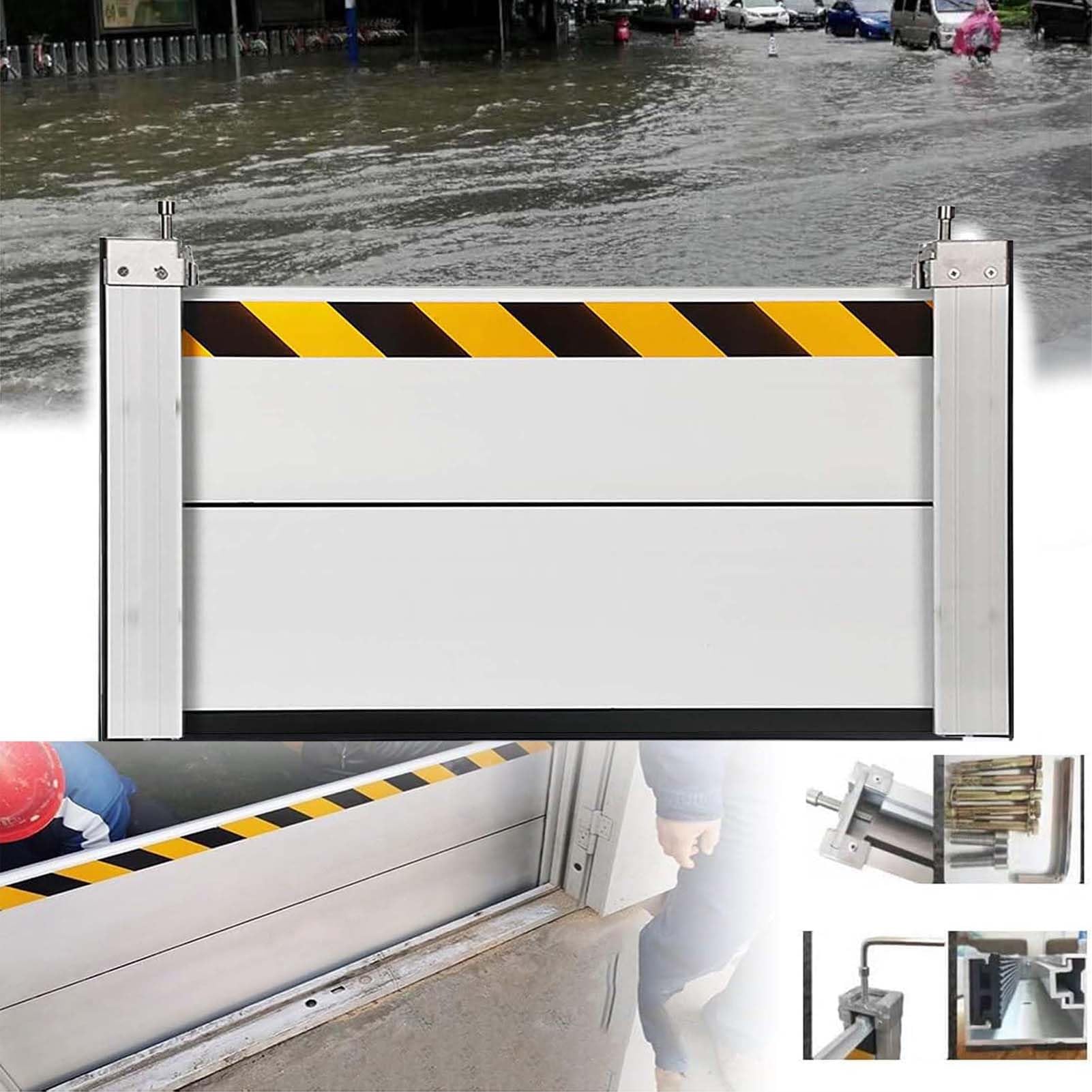 Flood Protection Barrier Water Flood Protection Barrier Street Stopper Flood Barrier Outside Garage Door Garage Door Flood Barrier Kit Flood Water Barrier Removable,A,80 * 80cm