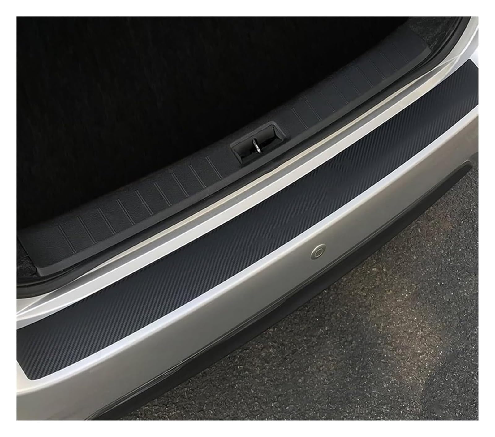 Tira Protectora de Parachoques Protector de Fibra Carbono para el Maletero Trasero del Coche, Pegatinas Decorativas para para Nissan Leaf