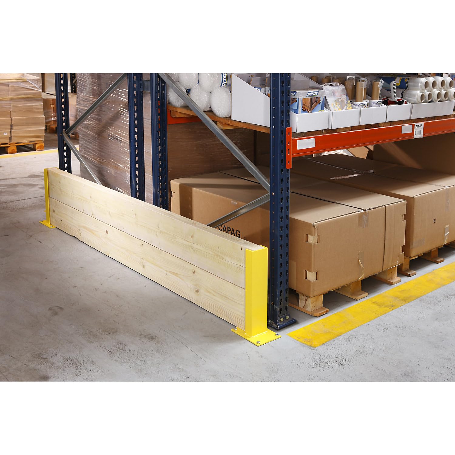 Protège rack pour support madrier Extrémité 2 hauteurs 46cm de protection - 2 madriers Mottez B395VX46