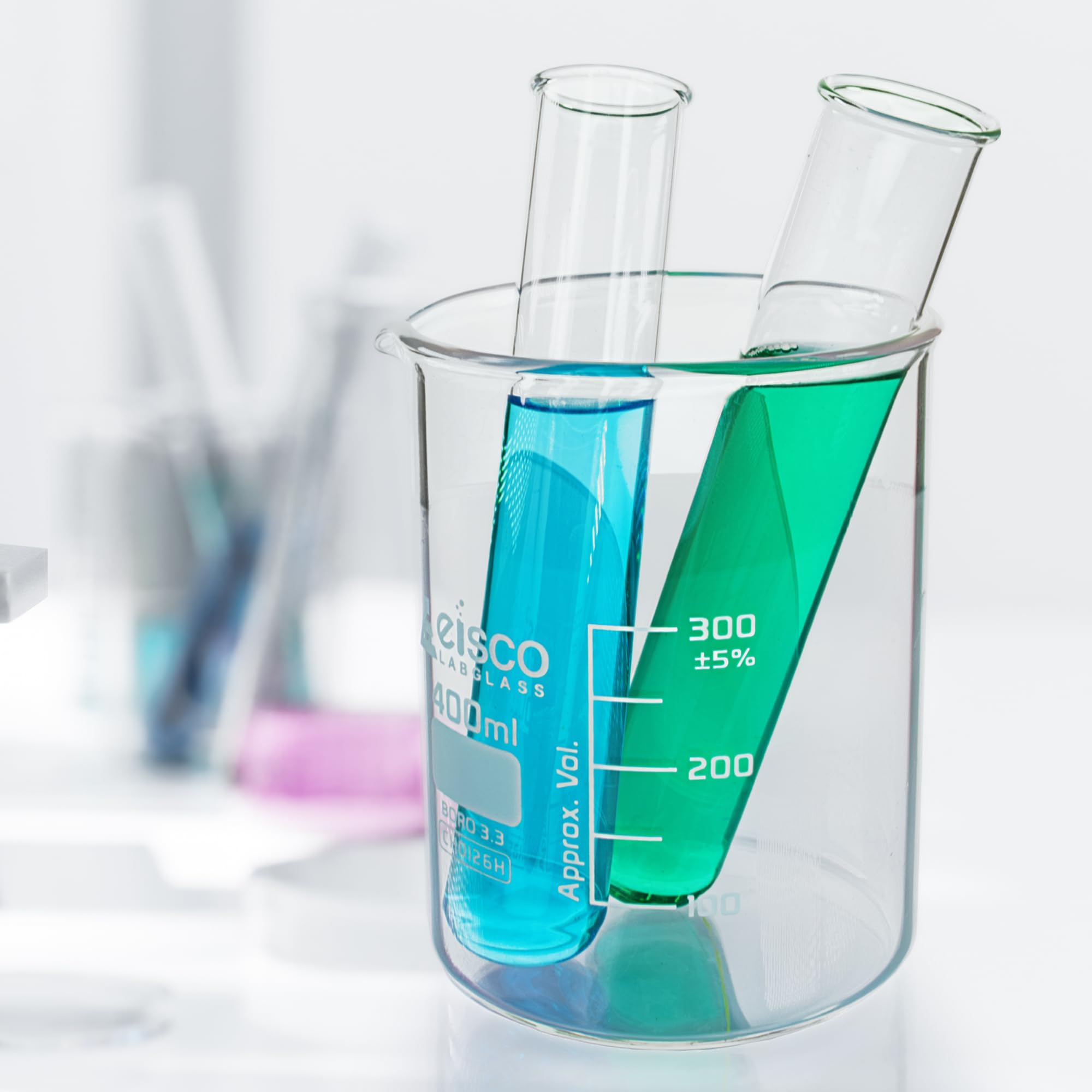 NeoLab Borosilikatglas Reagenzgläser, Fiolax-Glas, Rundbodig