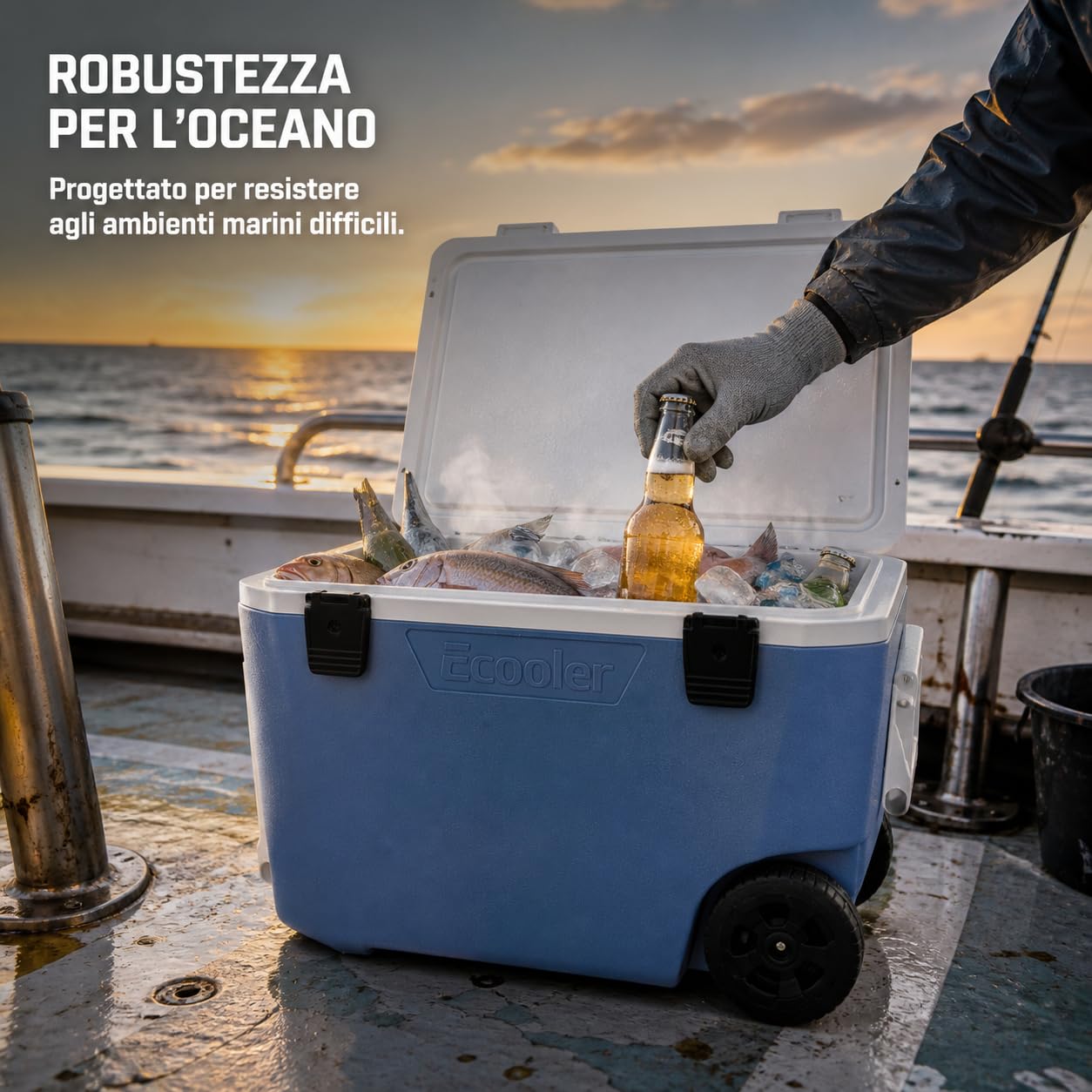 Nevera Portátil con Ruedas, Pesca