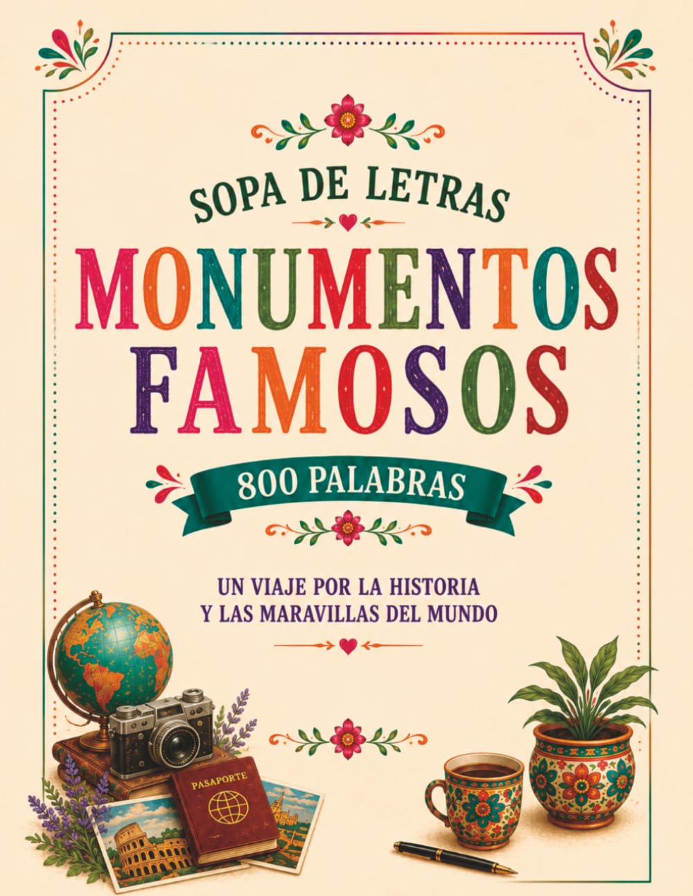Sopa de Letras Monumentos Famosos Letra Grande: 800 Palabras Ocultas | Diversión, Entretenimiento y Conocimiento para Todas las Edades (Mind Games - Coleccion Esencial 800 Palabras)