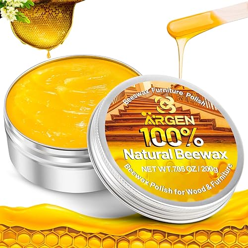 Beeswax Furniture Polish, Wood Seasoning Beeswax for Furniture CARGEN Wood Polish and Conditioner Wood Wax for Dining Table Floor Doors Chairs Cabinets to Protect and Care Christmas Gifts