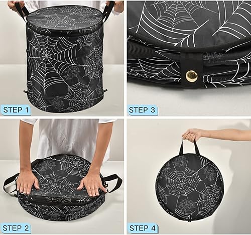 Miniatura 4 de Web Pop Up Laundry Hamper Collapsible with Lid Dirty Clothes Hamper Laundry Basket Clothes Toy Books Organizer for Home, Kids Toy, Laundry Room