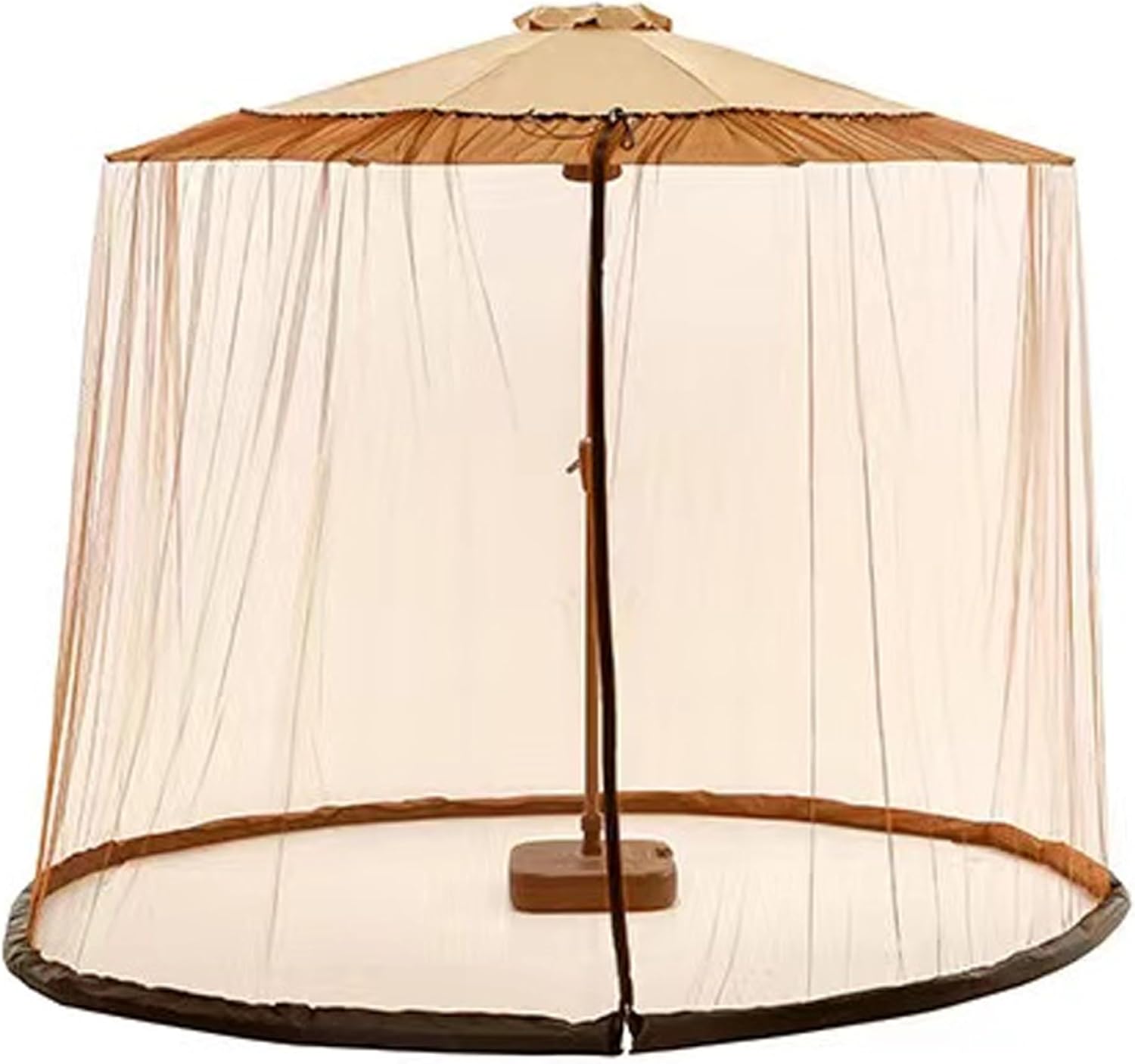 Patio Umbrella Net 118x91 Inch Fine Mesh Breathable Patio Umbrella Mosquito Net with Zipper Door & Drawstring Protective Mosquito Netting, Netting for