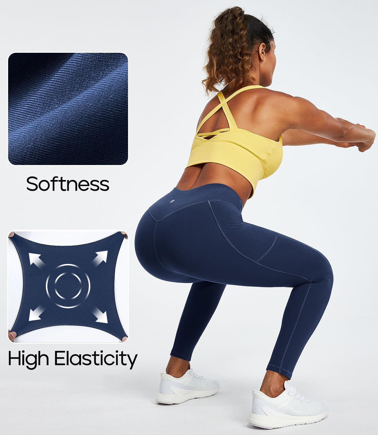 Heathyoga Leggings with Pockets for Women Tummy Control High Waisted Yoga Pants with Pockets for Women Workout Leggings - Image 5