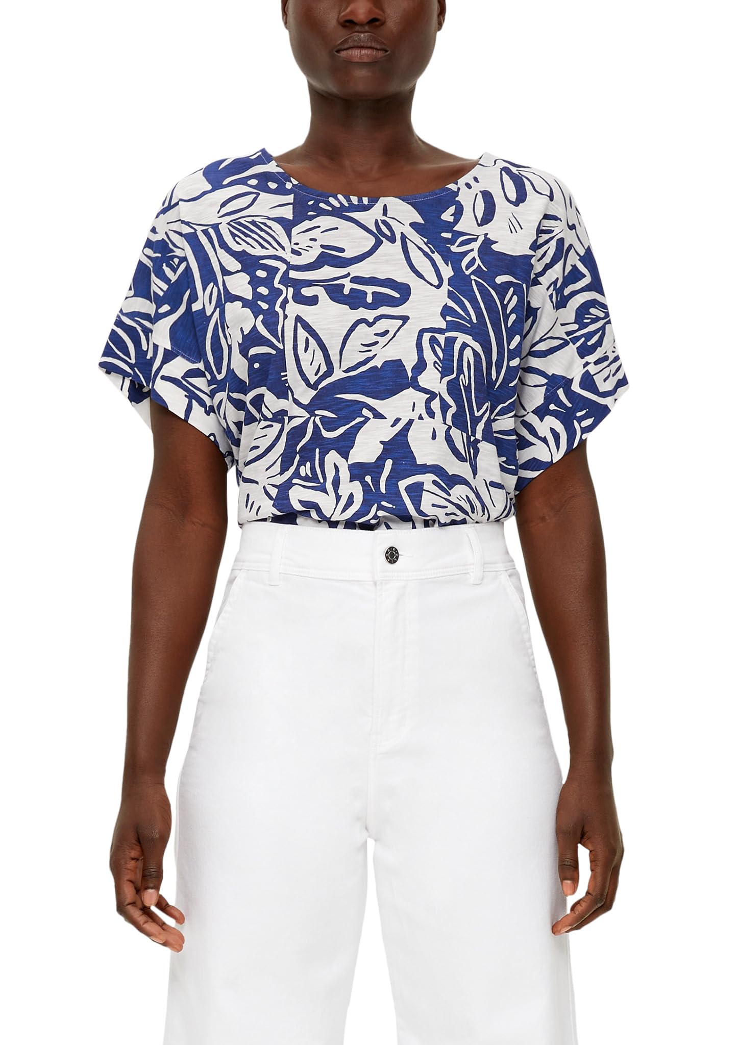 s.Oliver Women's Short-Sleeved T-Shirt, Blue, 8