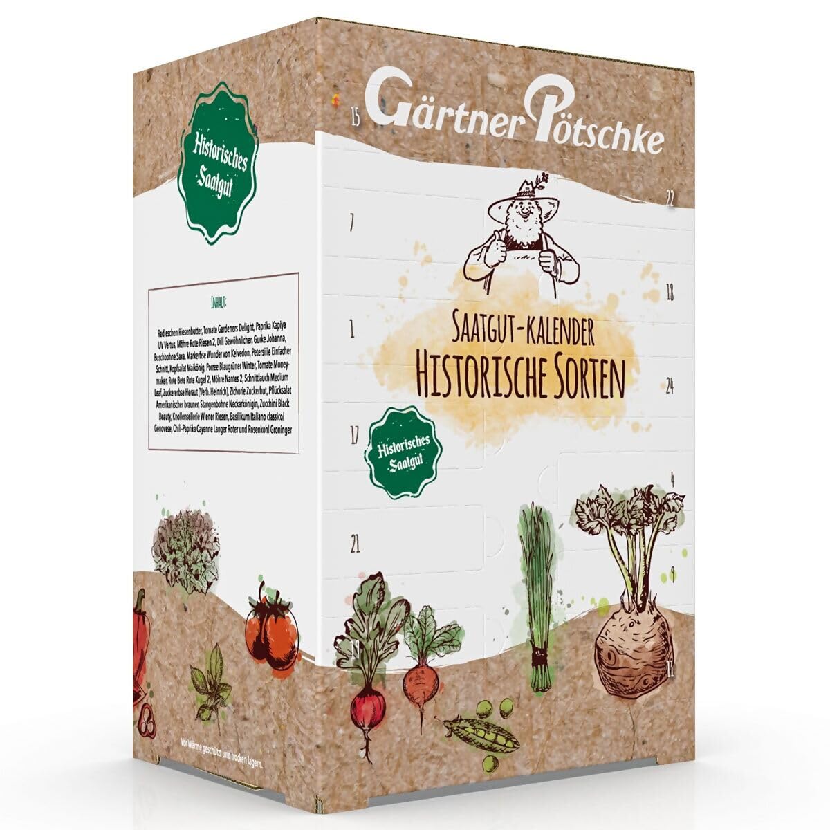 Ptschke Saatgut Adventskalender 2026 Historische Sorten Weihnachten Tolles  Geschenk fr Mnner Frauen Naturfreunde Gartenidee : Amazon.de:  Lebensmittel & Getrnke