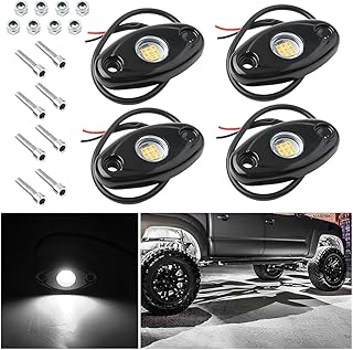Rock Lights for Trucks, 4 Pods LED Rock Lights, IP67 Waterproof Neon Rock Lights