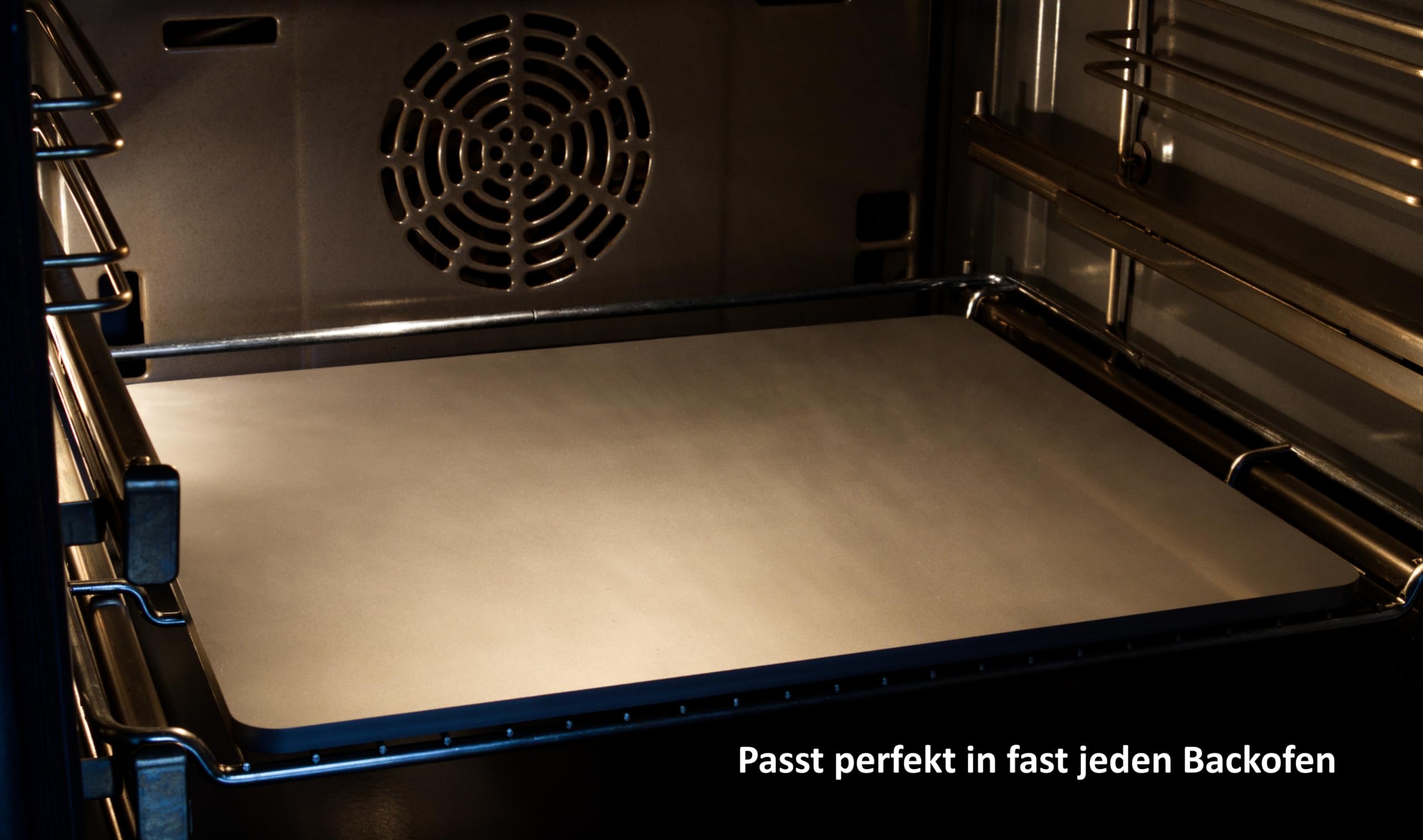 Pizzastahl Backstahl 38x33cm | 8mm geschliffener Stahl für Ofen & Grill