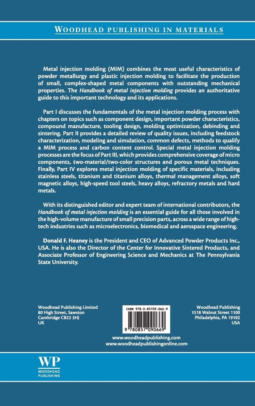 Handbook of Metal Injection Molding