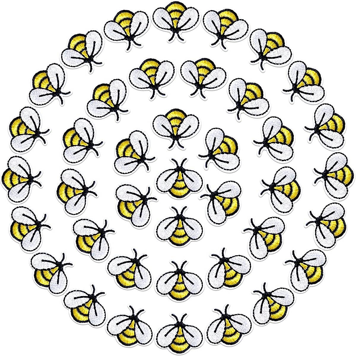 10 Patchs Abeille à Repasser - Broderie Coton, Décoratifs Et Réparateurs | Pour Vêtements, Sacs, DIY