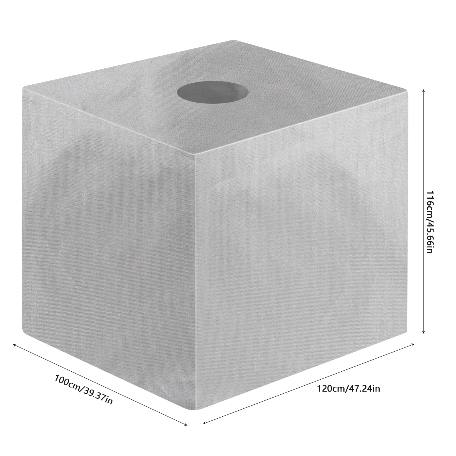Copertura Per Serbatoio IBC 330 Galloni (1250L) – Con Cerniera, In Tessuto 420D Resistente Ai Raggi UV – Nero