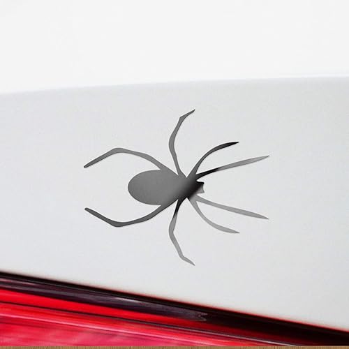 Miniatura 2 de Calcomanías de araña Cb (plata metálica) (juego de 2) calcomanías de vinilo impermeables de alta calidad para teléfono portátil, accesorio de