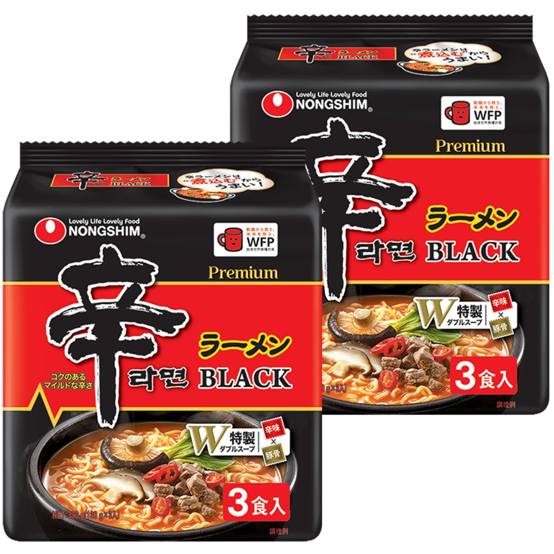 Amazon.co.jp: 【3P x 2】辛ラーメンブラック Nongshim 公式 農心